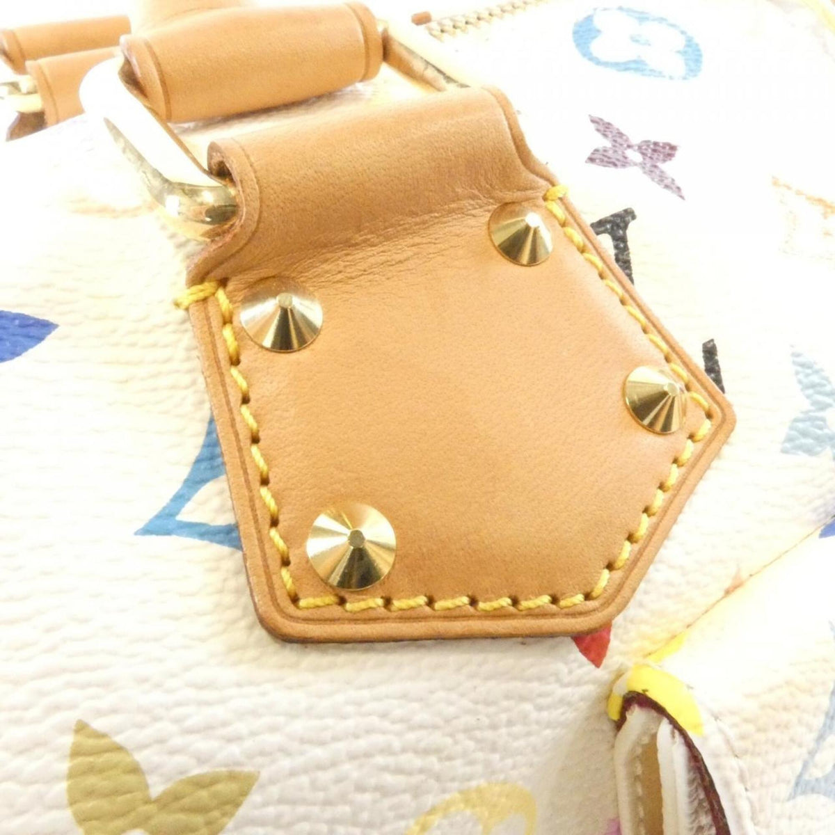 Louis Vuitton White Coated Canvas Boston Bag (Pre-Owned)