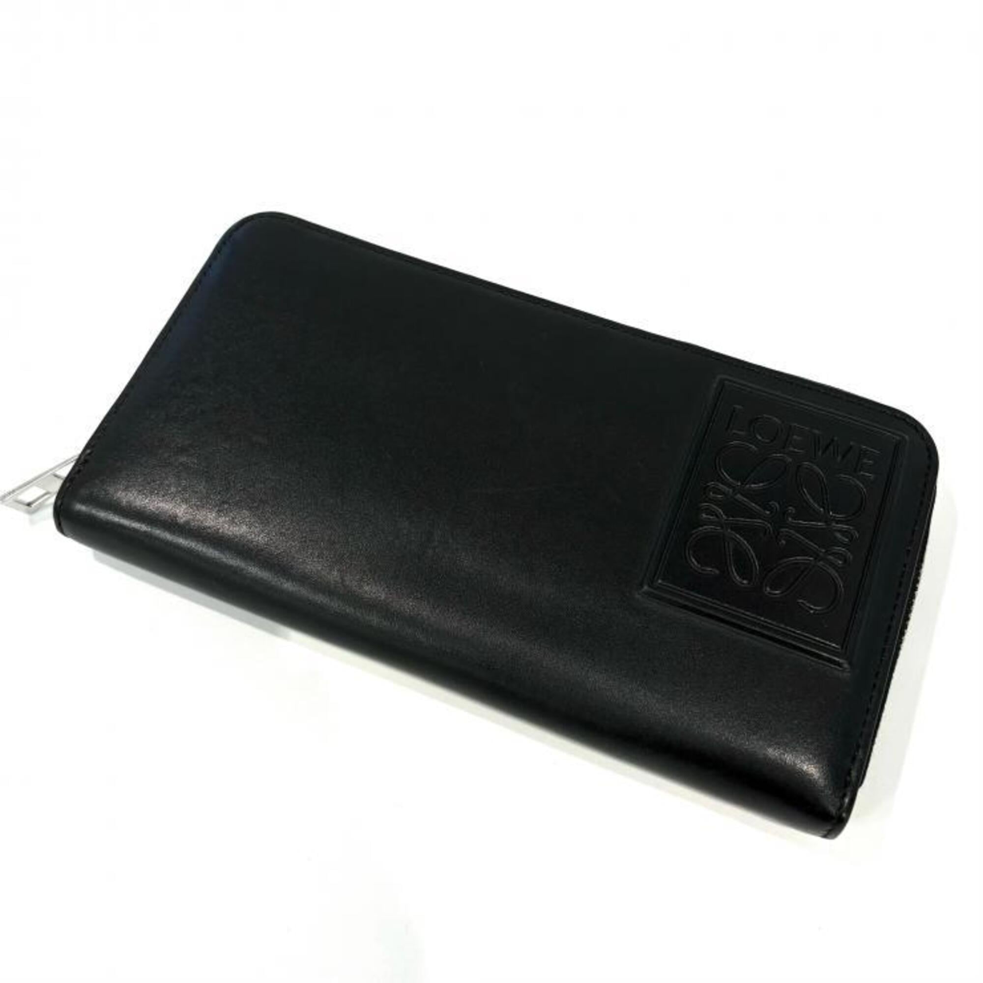 Loewe Black Leather Long Wallet (Bi-Fold) (Pre-Owned)