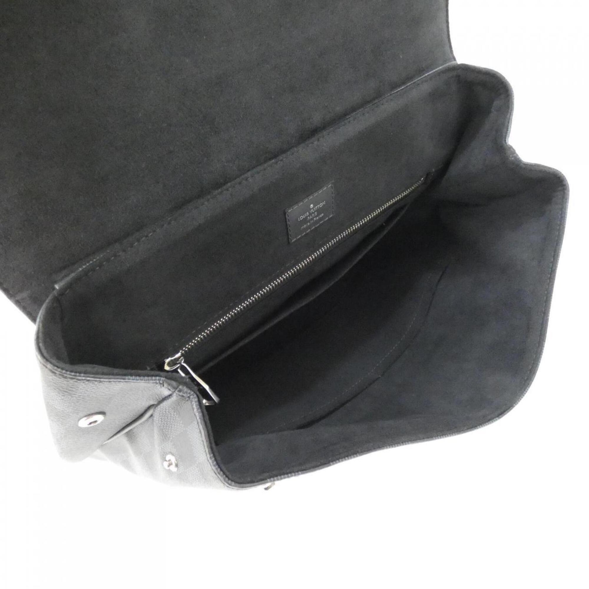 Louis Vuitton Black Cobalt Coated Canvas Backpack (Pre-Owned)