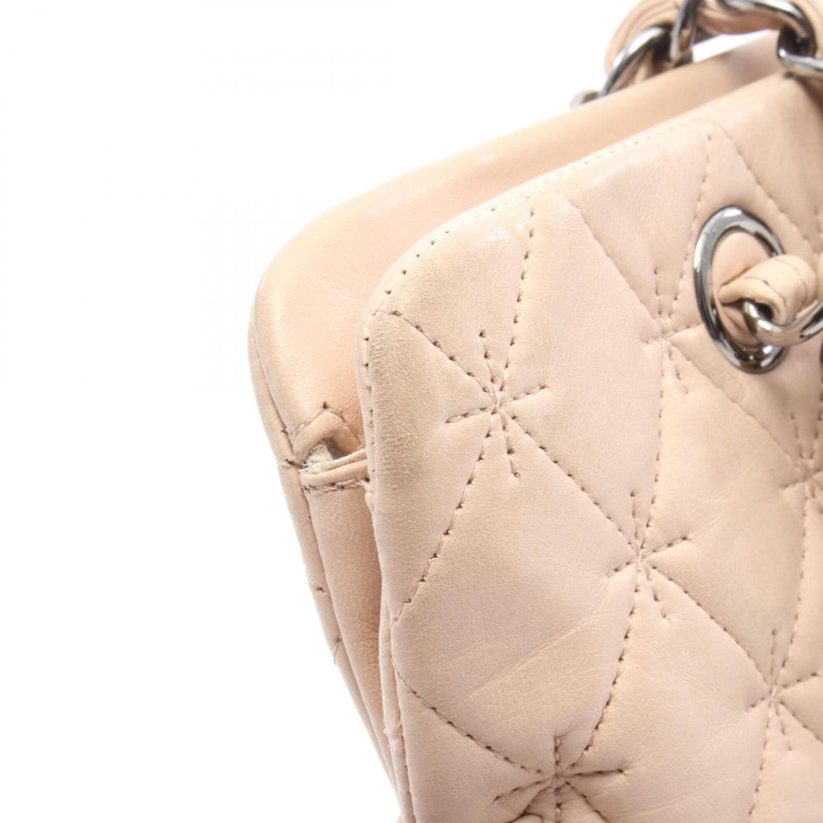 Chanel 2.55 Beige Leather Handbag Shoulder Bag (Pre-Owned)