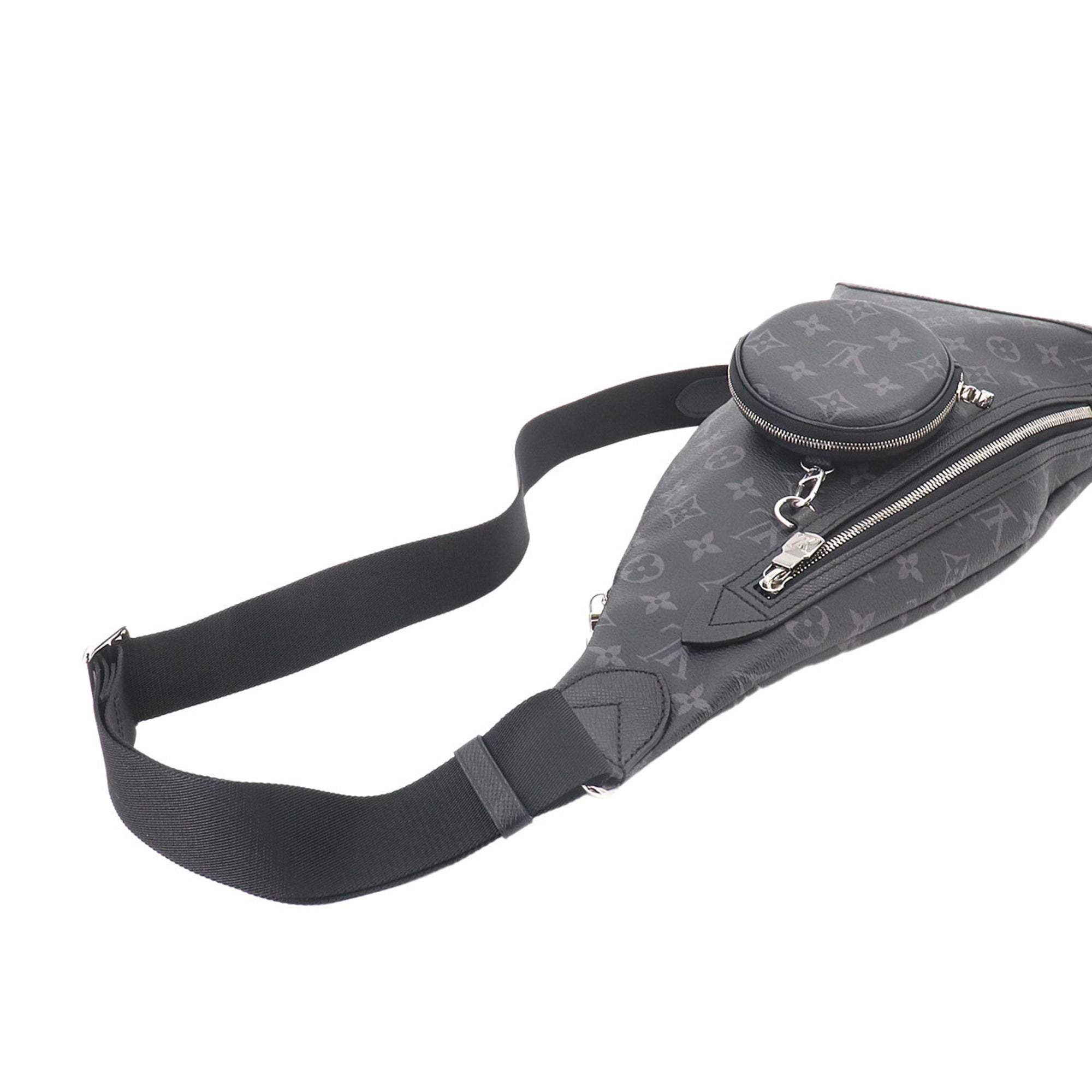 Louis Vuitton Monogram Eclipse Noir Monogram Eclipse Taiga Leather Handbag Sling Bag (Pre-Owned)