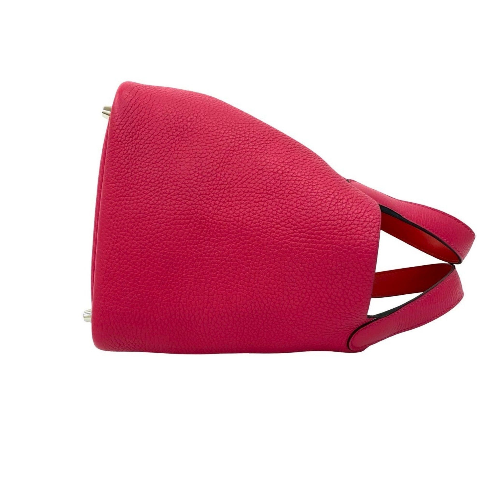 Hermes Pink Taurillon Clemence Leather Handbag Tote Bag (Pre-Owned)
