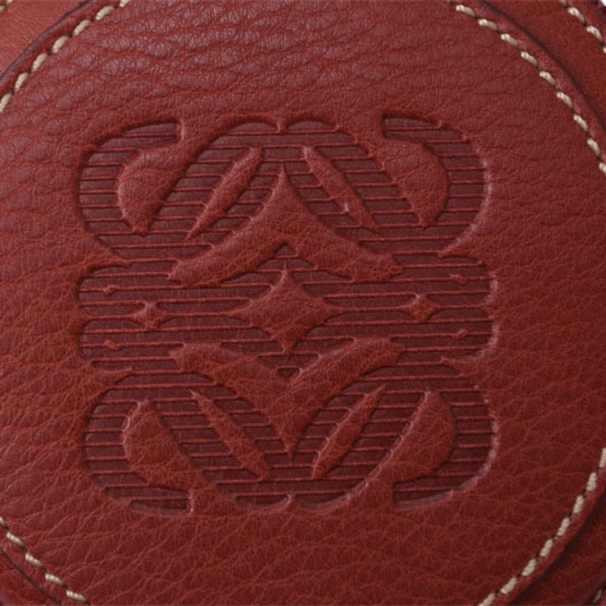 Loewe Bordeaux Leather Coin Purse/Coin Case (Pre-Owned)