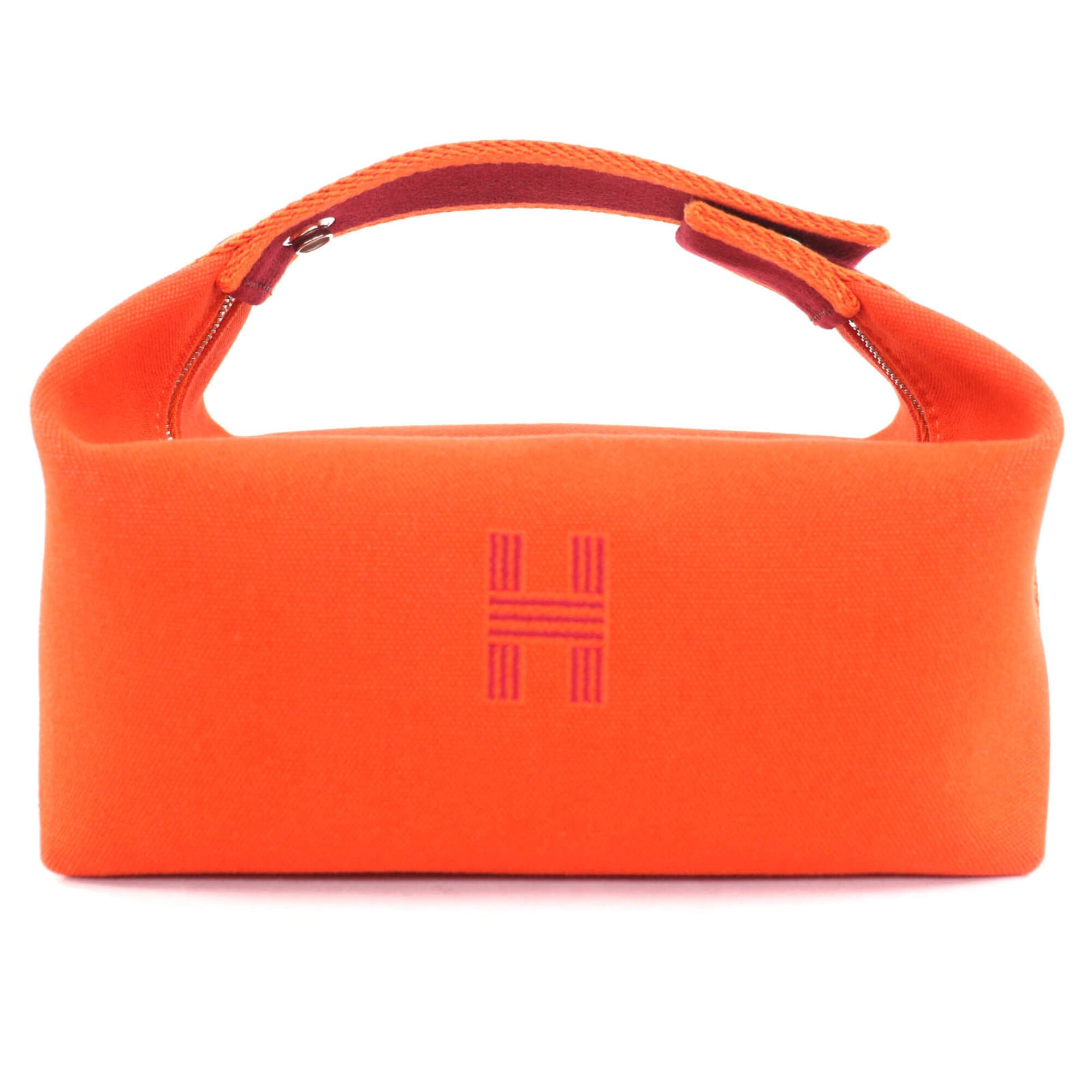 Hermes Orange Wool Handbag (Pre-Owned)
