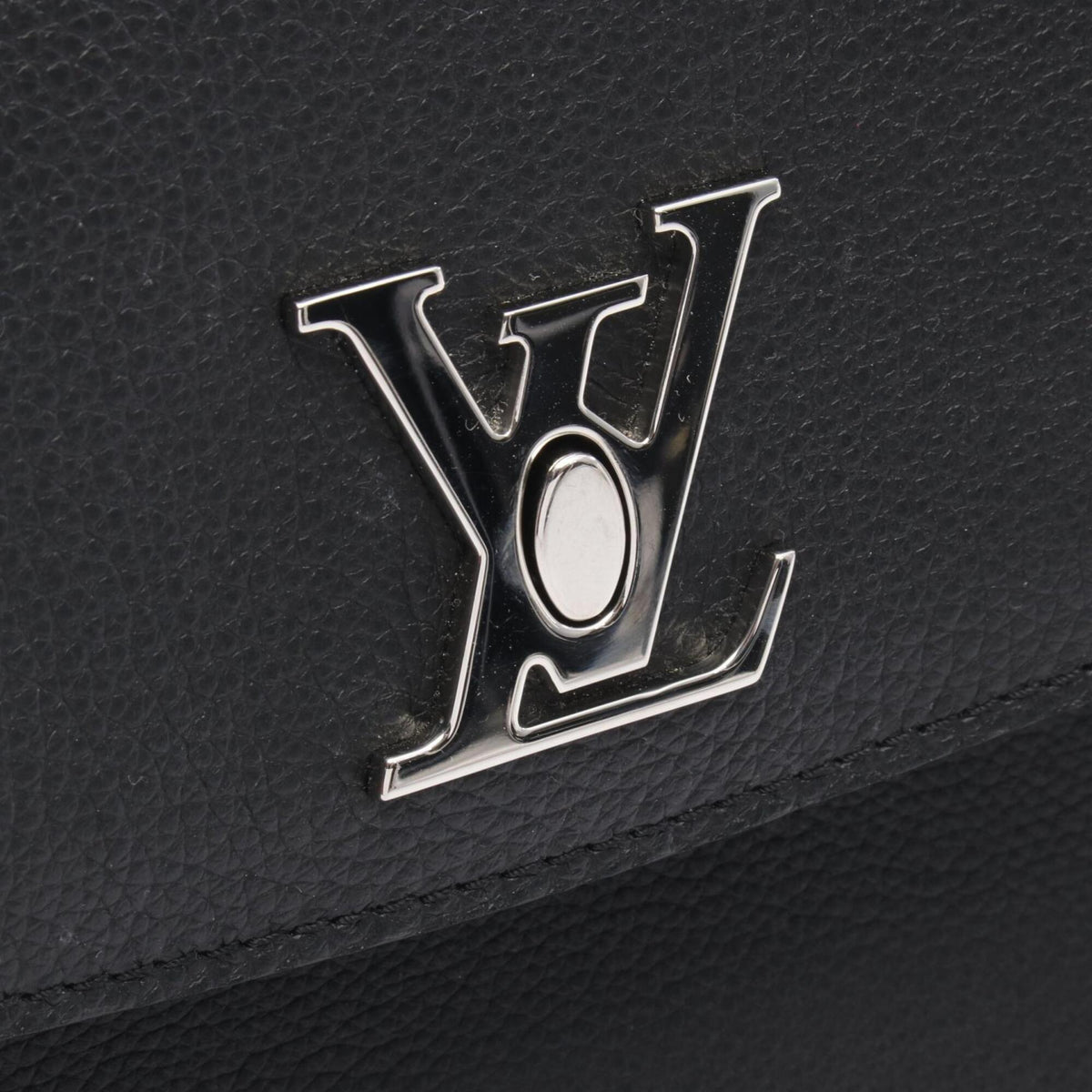 Louis Vuitton Black Noir Leather Handbag (Pre-Owned)