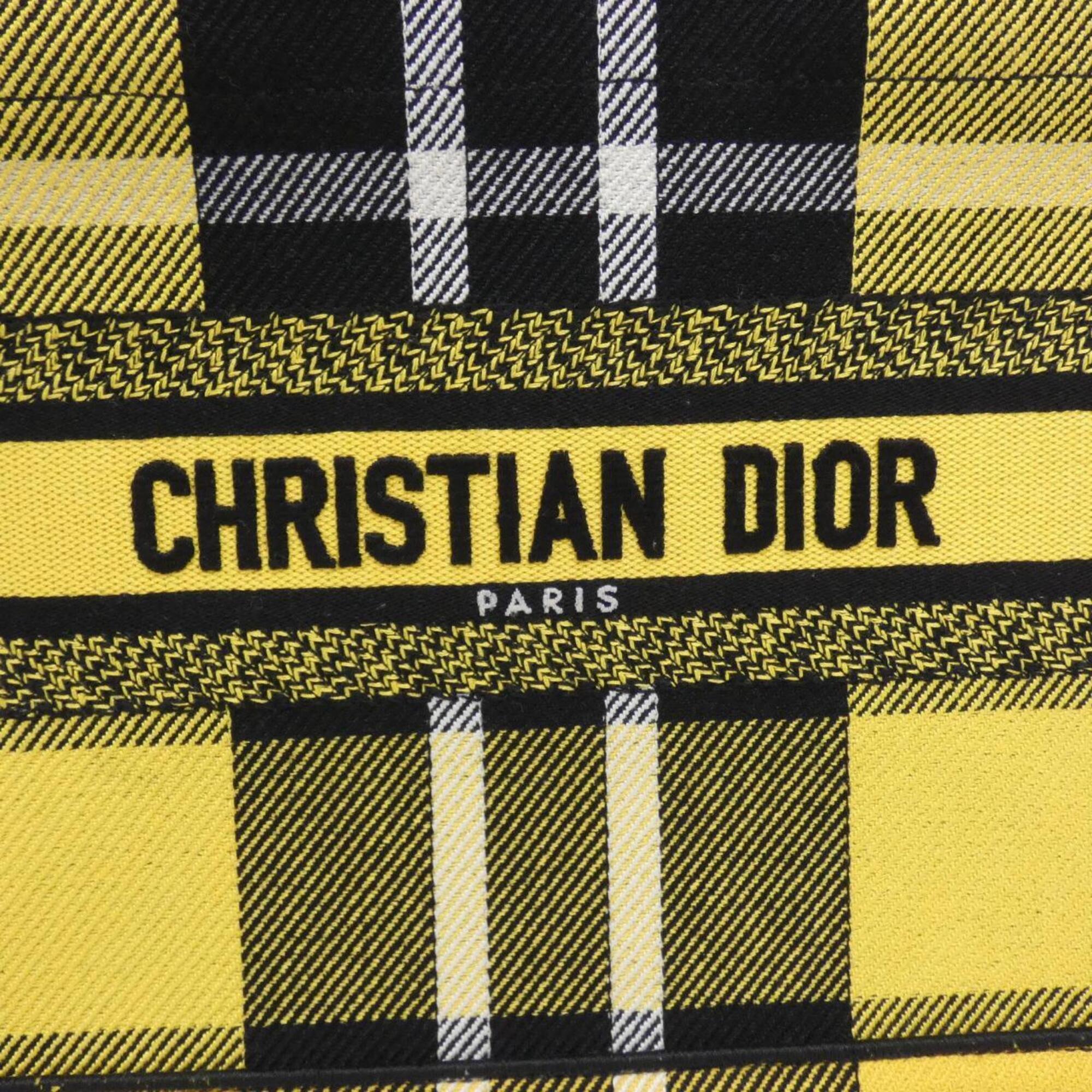 Christian Dior Black Yellow Canvas Handbag (Pre-Owned)