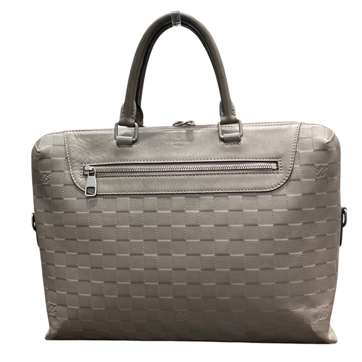 Louis Vuitton Galle Gray Damier Infini Briefcase Handbag (Pre-Owned)