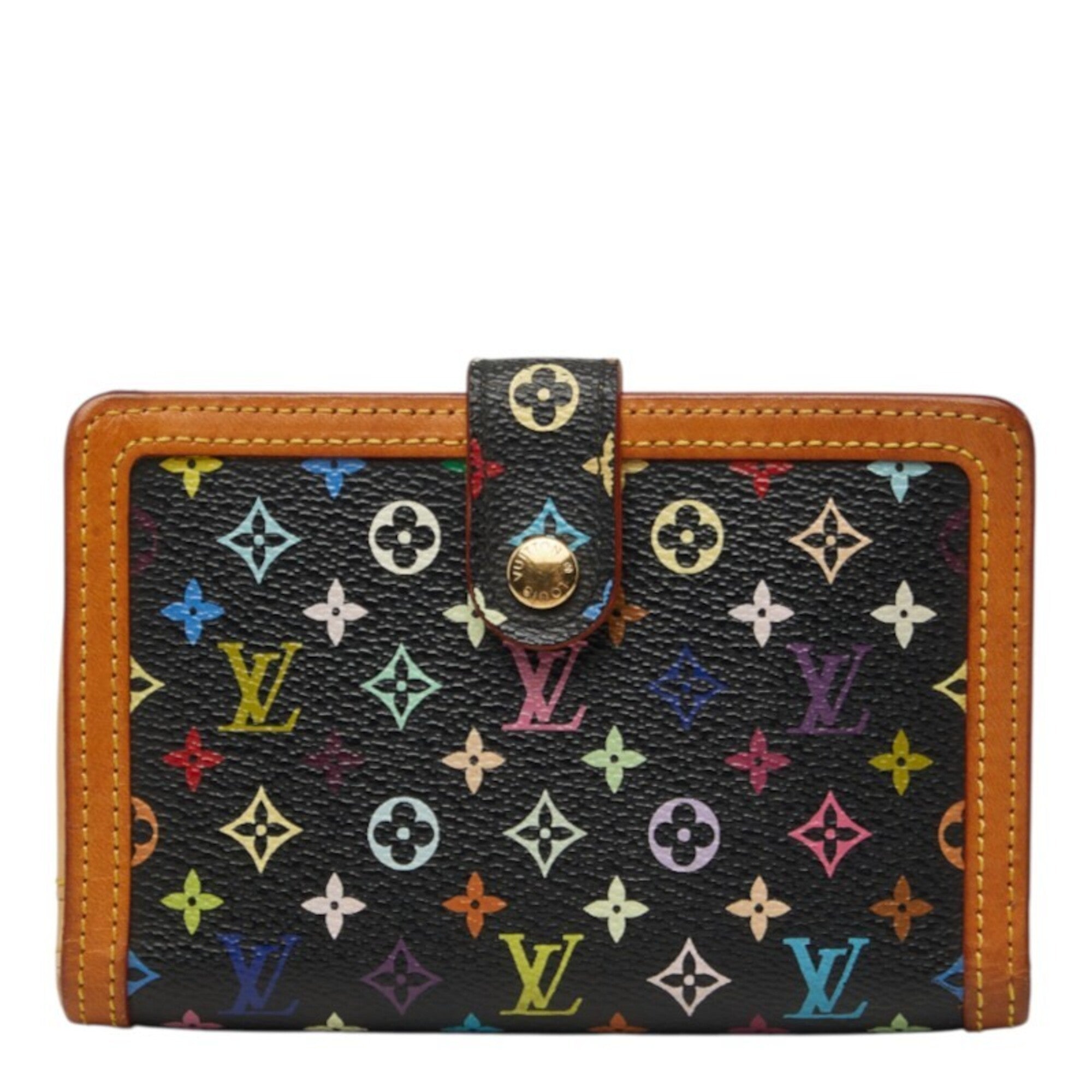 Louis Vuitton Black Multi-Color Pvc Leather Wallet (Bi-Fold) (Pre-Owned)