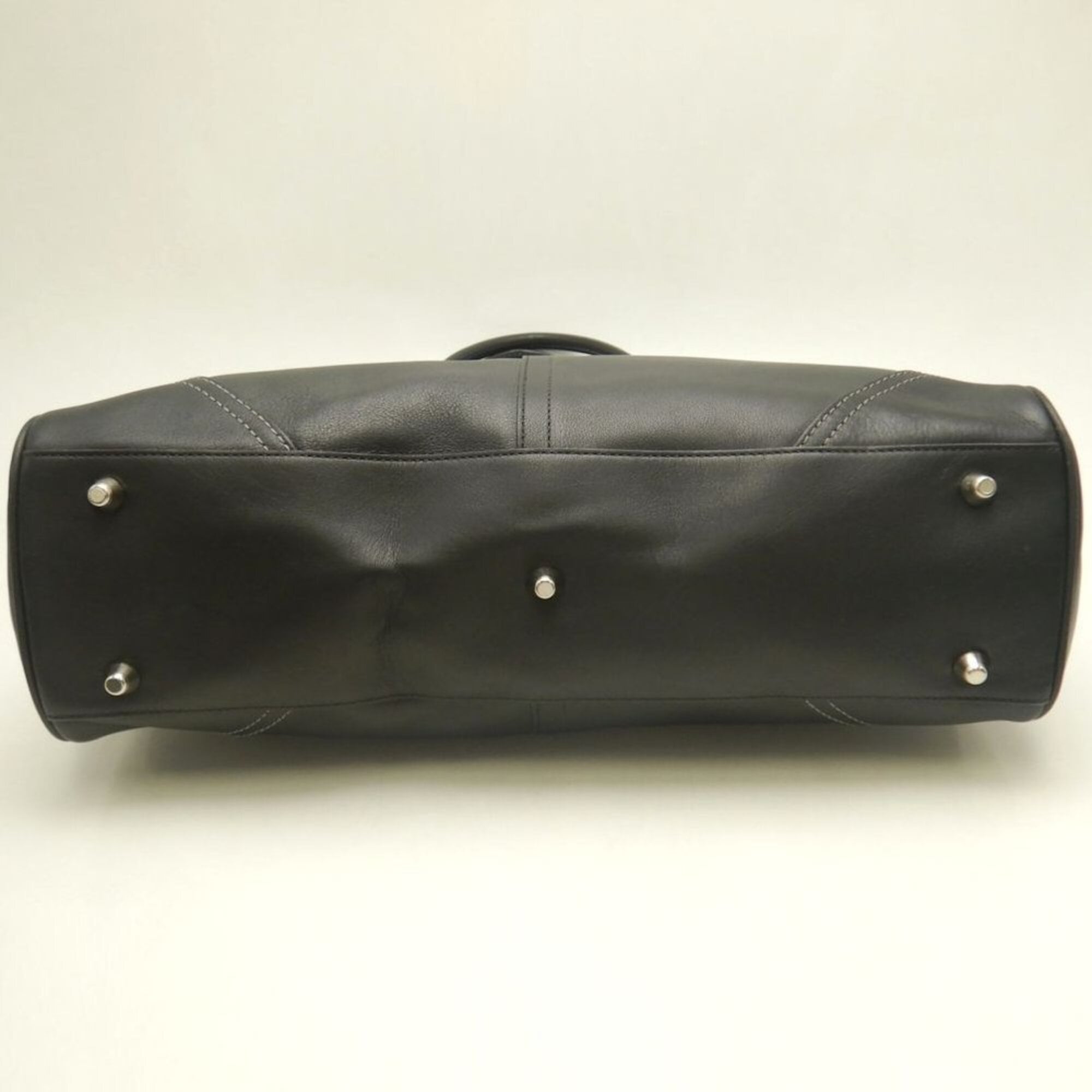 Coach Black Leather Tote Bag (Pre-Owned)