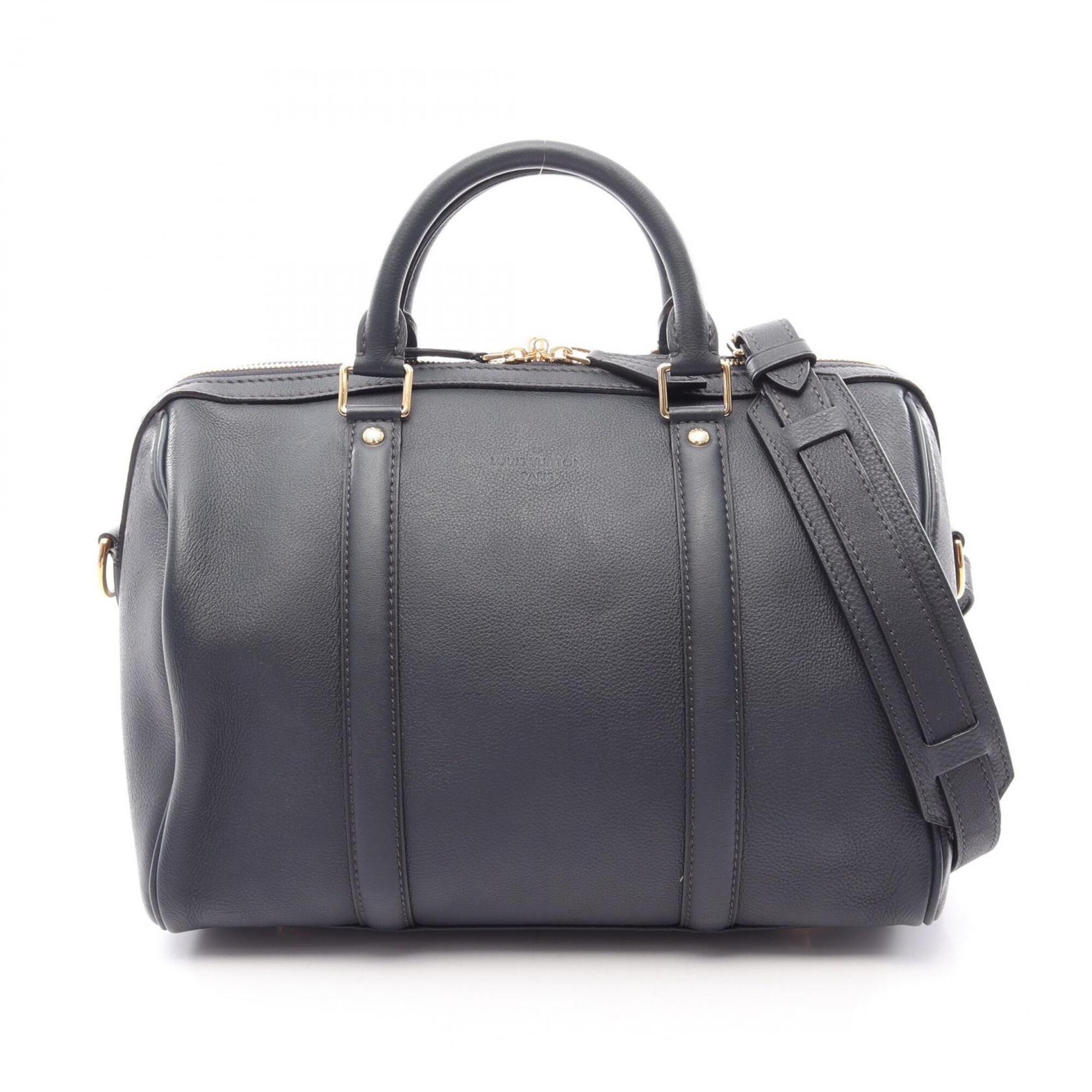 Louis Vuitton Navy Leather Handbag (Pre-Owned)