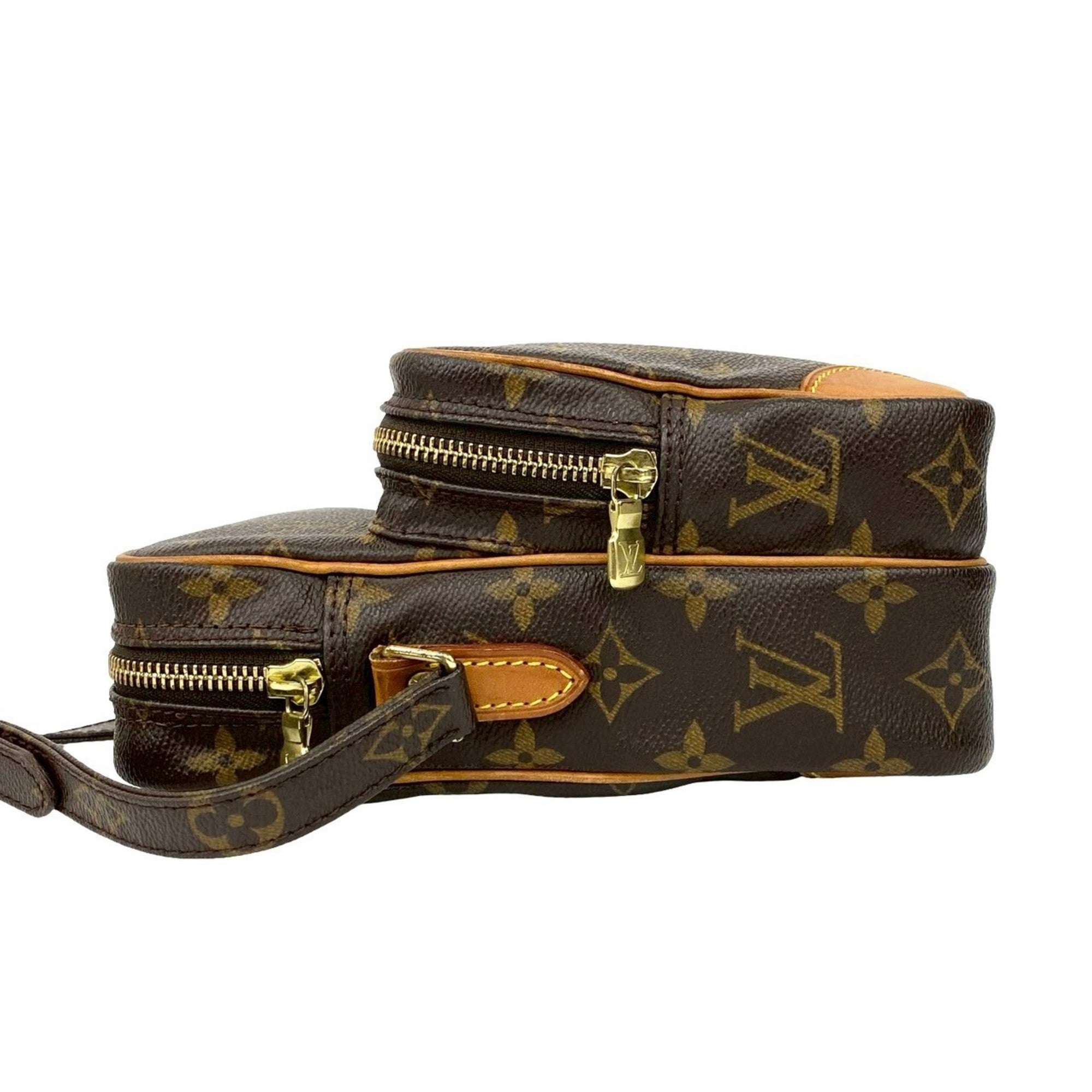 Louis Vuitton Brown Leather Pvc Pochette Shoulder Bag (Pre-Owned)