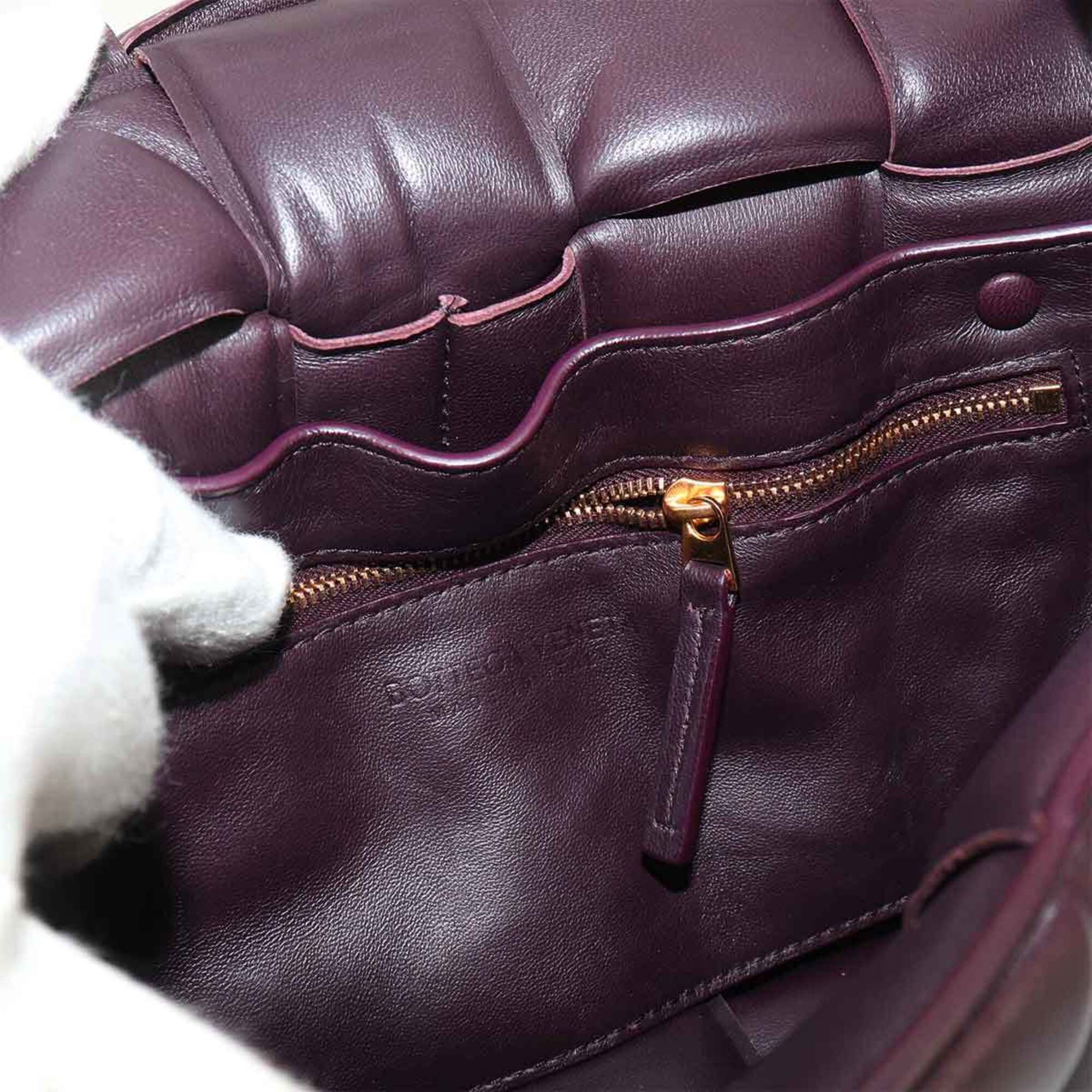 Bottega Veneta Purple Intrecciato Handbag Shoulder Bag (Pre-Owned)