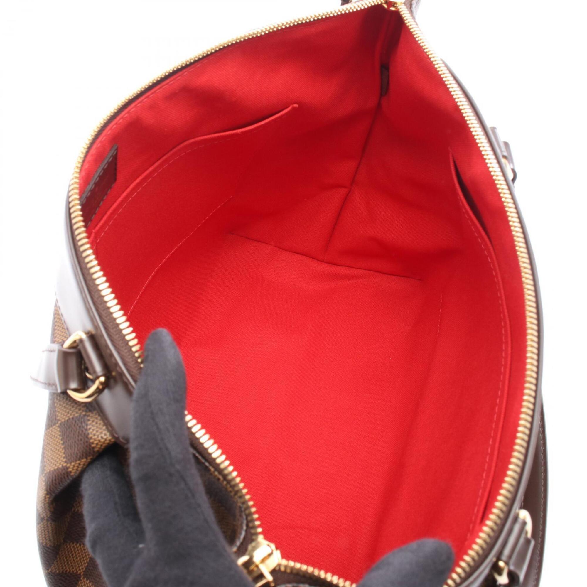 Louis Vuitton Brown Coated Canvas Leather Handbag Tote Bag (Pre-Owned)