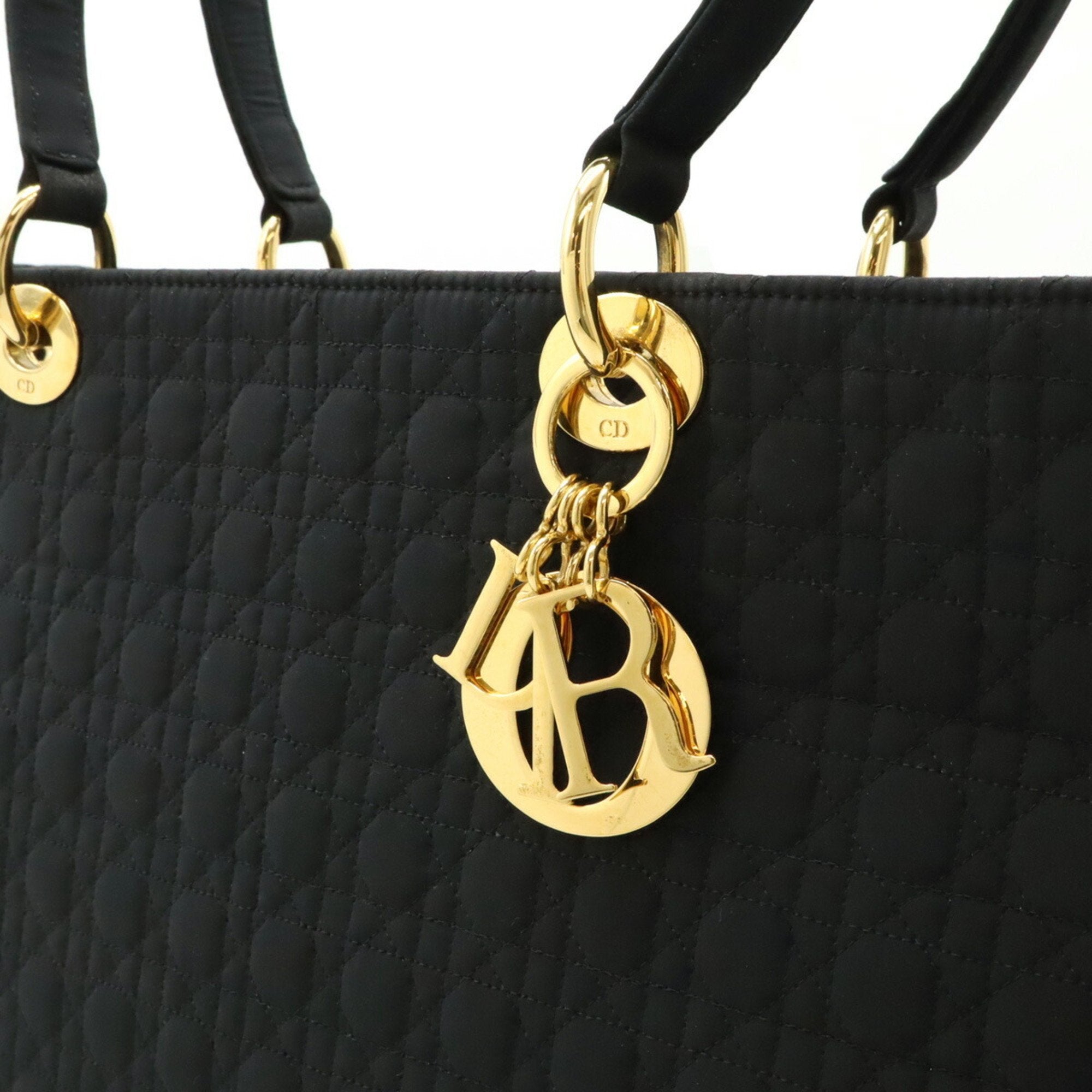 Christian Dior Lady Dior Black Nylon Tote Bag (Pre-Owned)