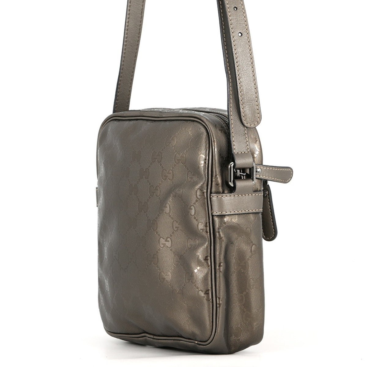 Gucci Bronze Pvc Leather Shoulder Bag (Pre-Owned)
