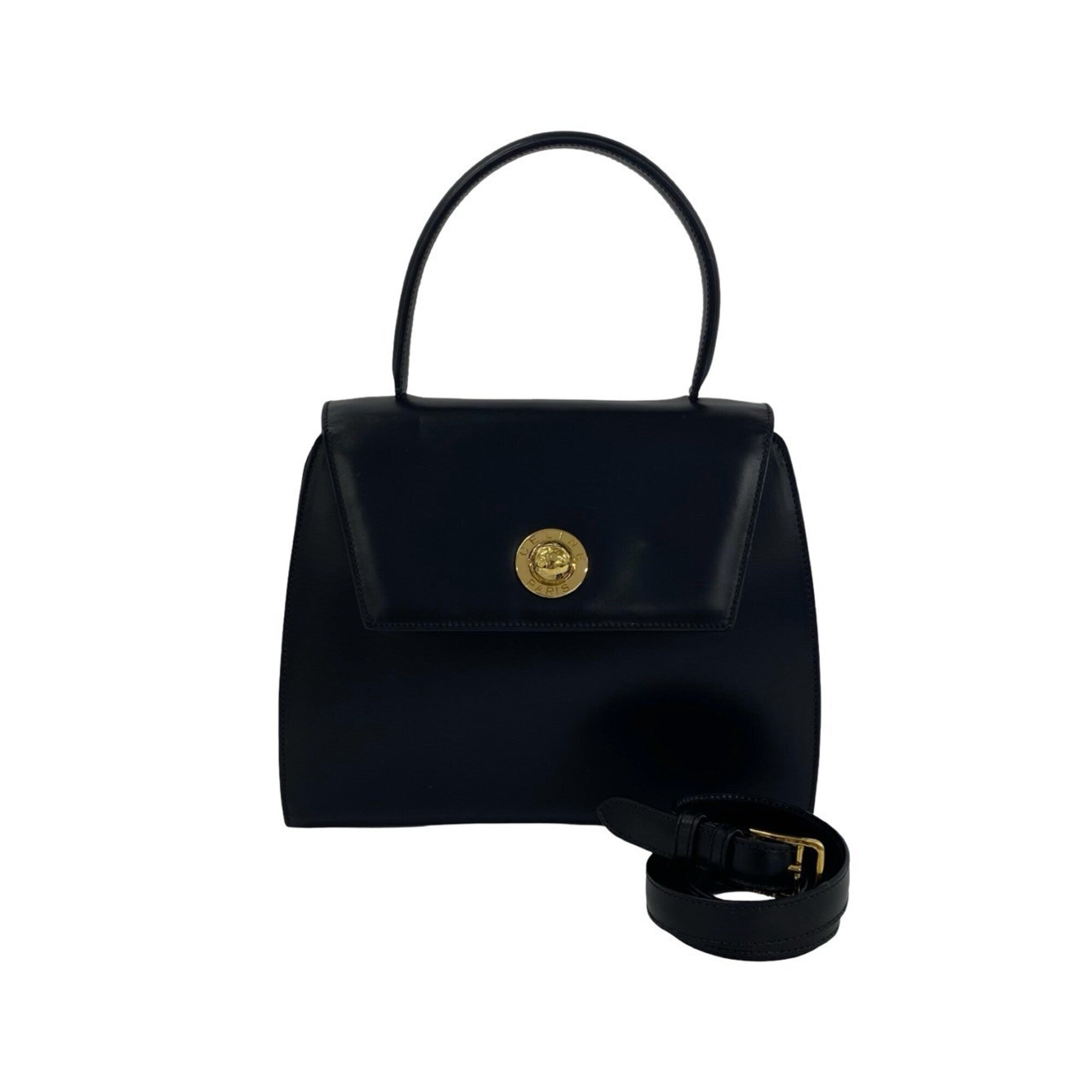 Celine Black Leather Handbag Shoulder Bag (Pre-Owned)