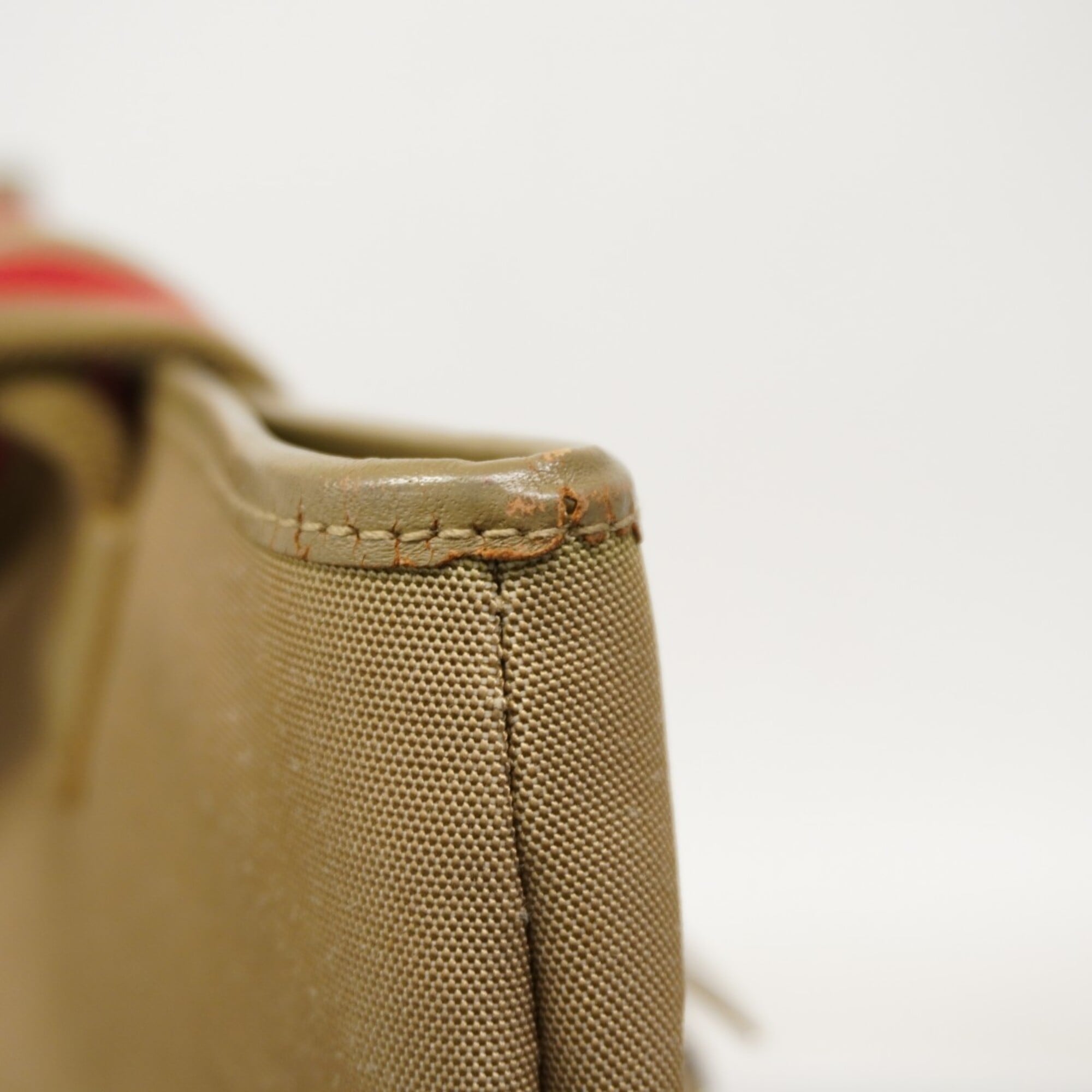 Gucci Khaki Canvas Tote Bag (Pre-Owned)
