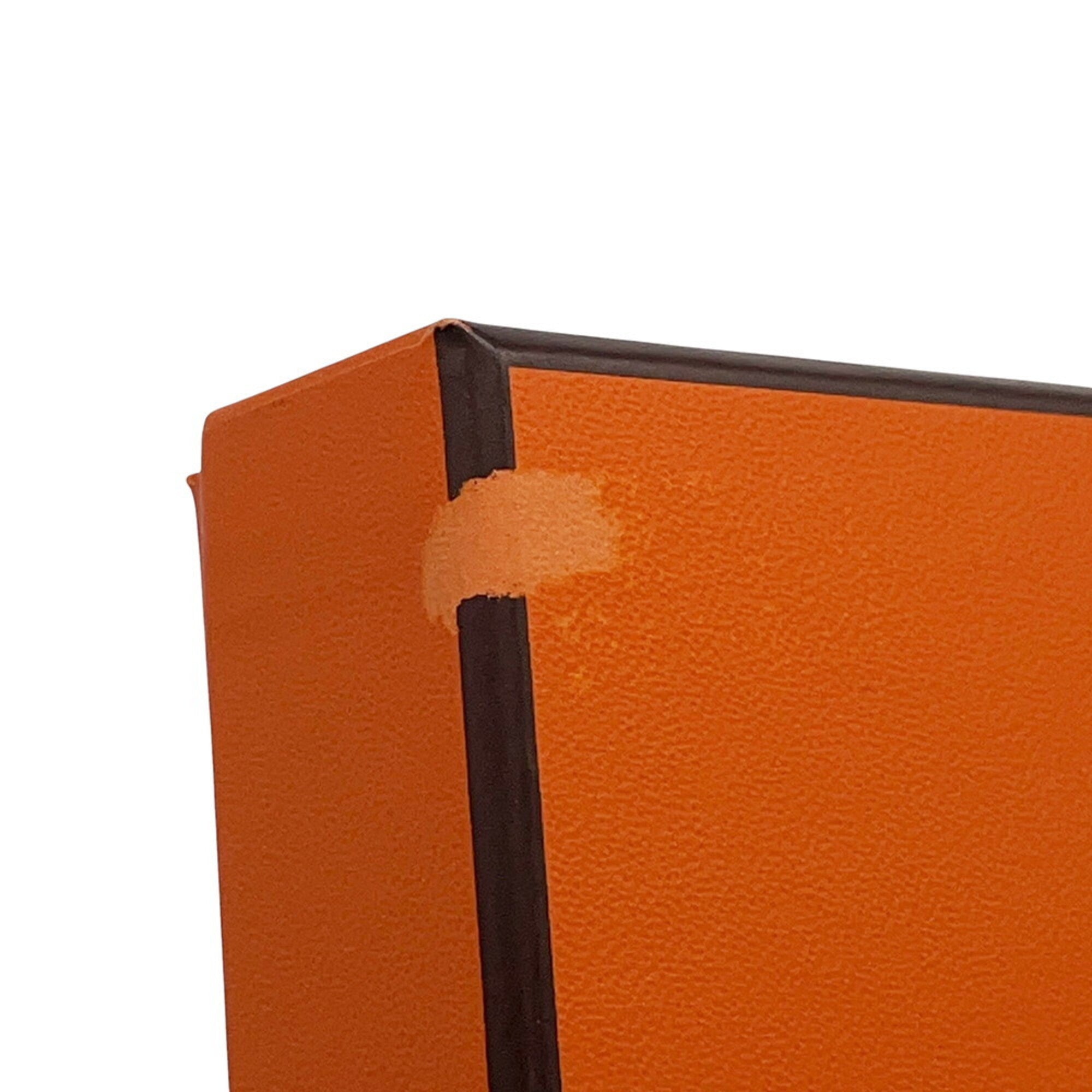 Hermes Orange Orange Red Chevre Myzore Leather Coin Purse/Coin Case (Pre-Owned)