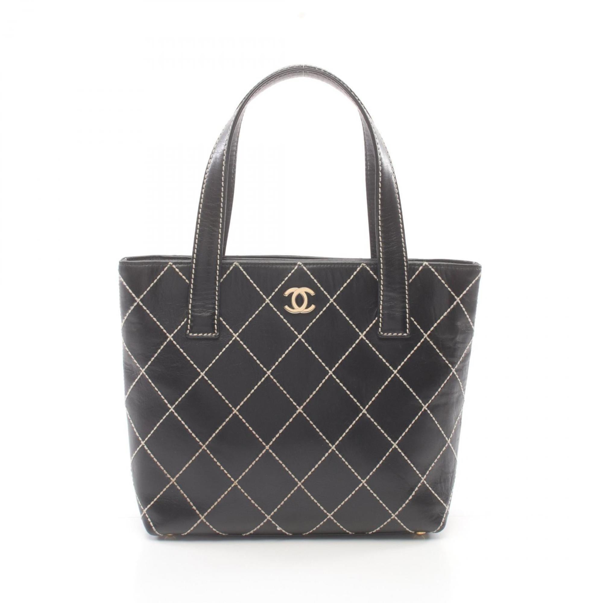 Chanel Black Leather Tote Bag (Pre-Owned)