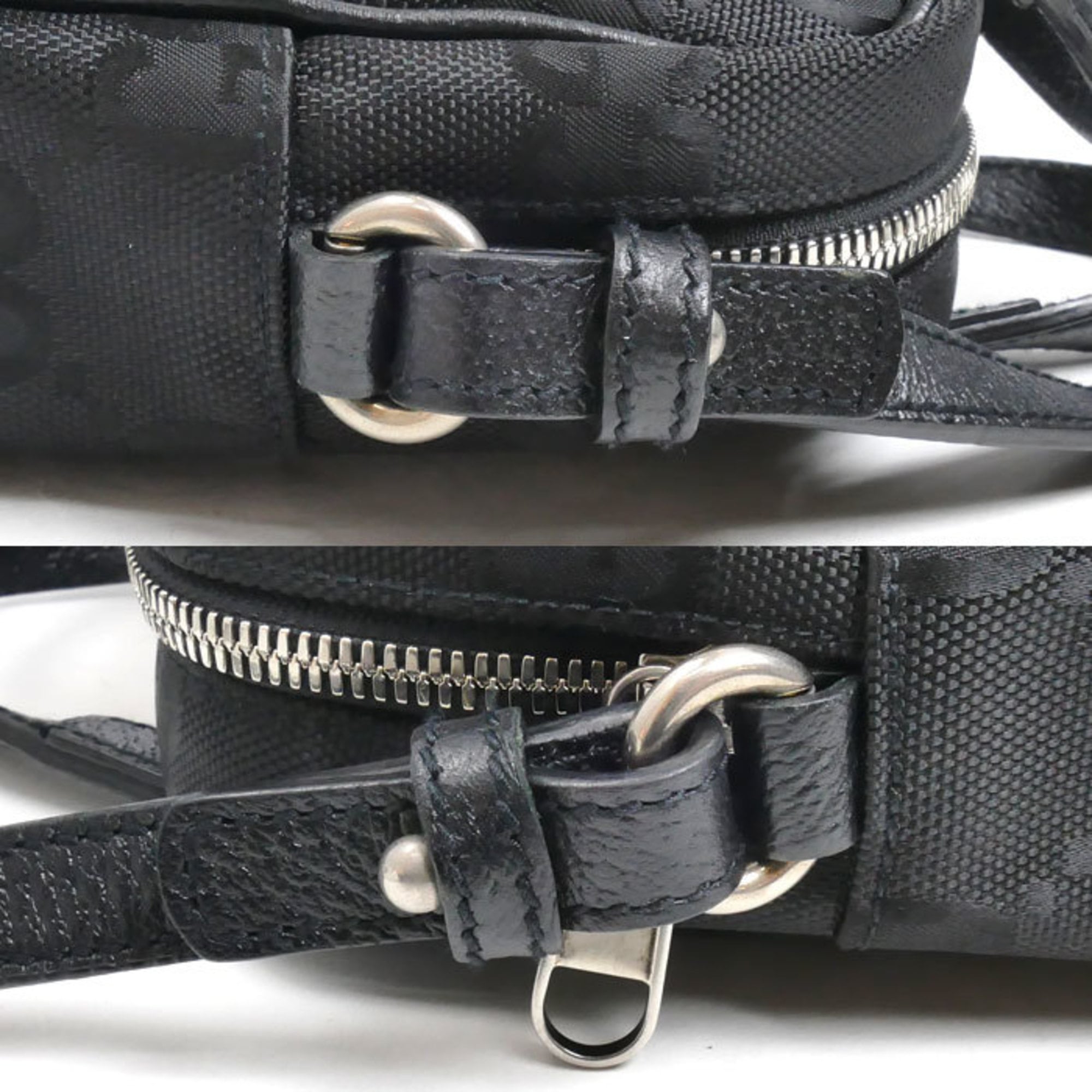 Gucci Black Nylon Leather Shoulder Bag (Pre-Owned)