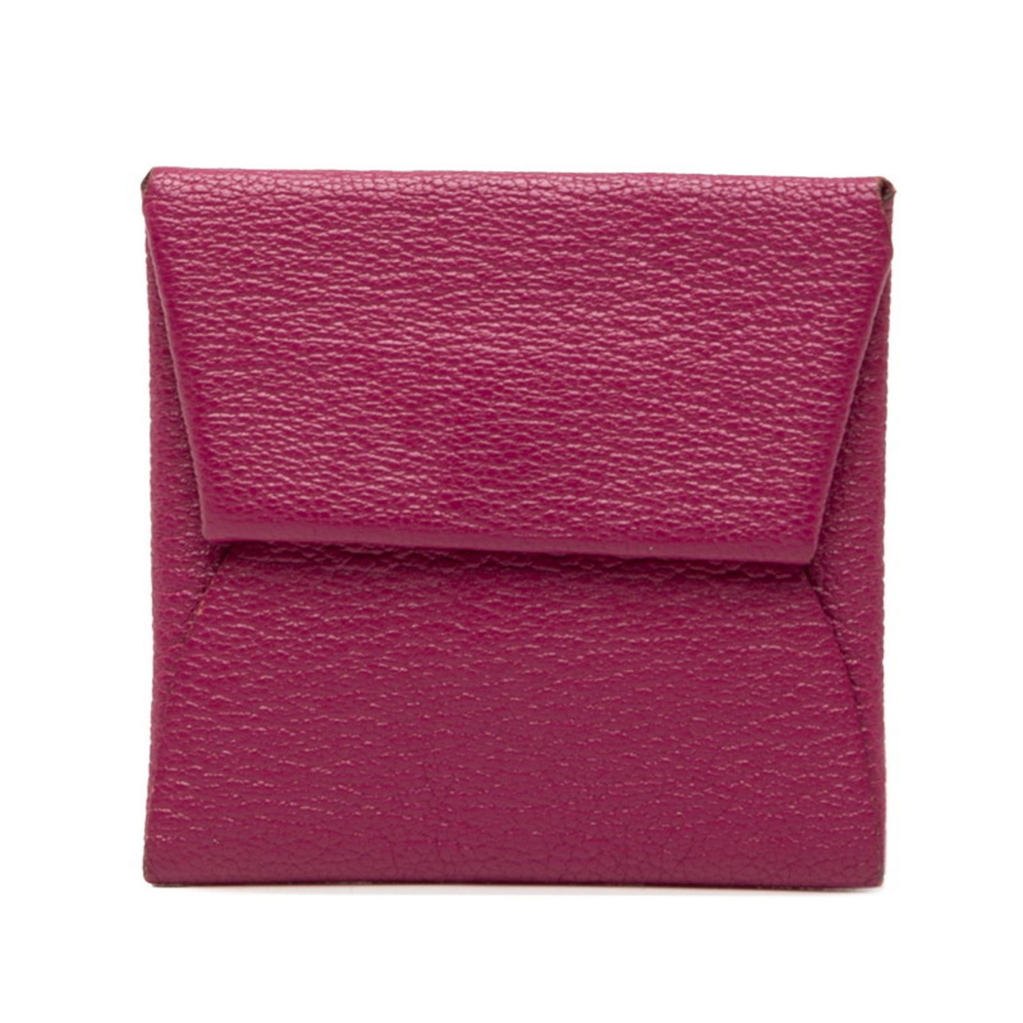 Hermes Rose Purple Chevre Leather Coin Purse/Coin Case (Pre-Owned)
