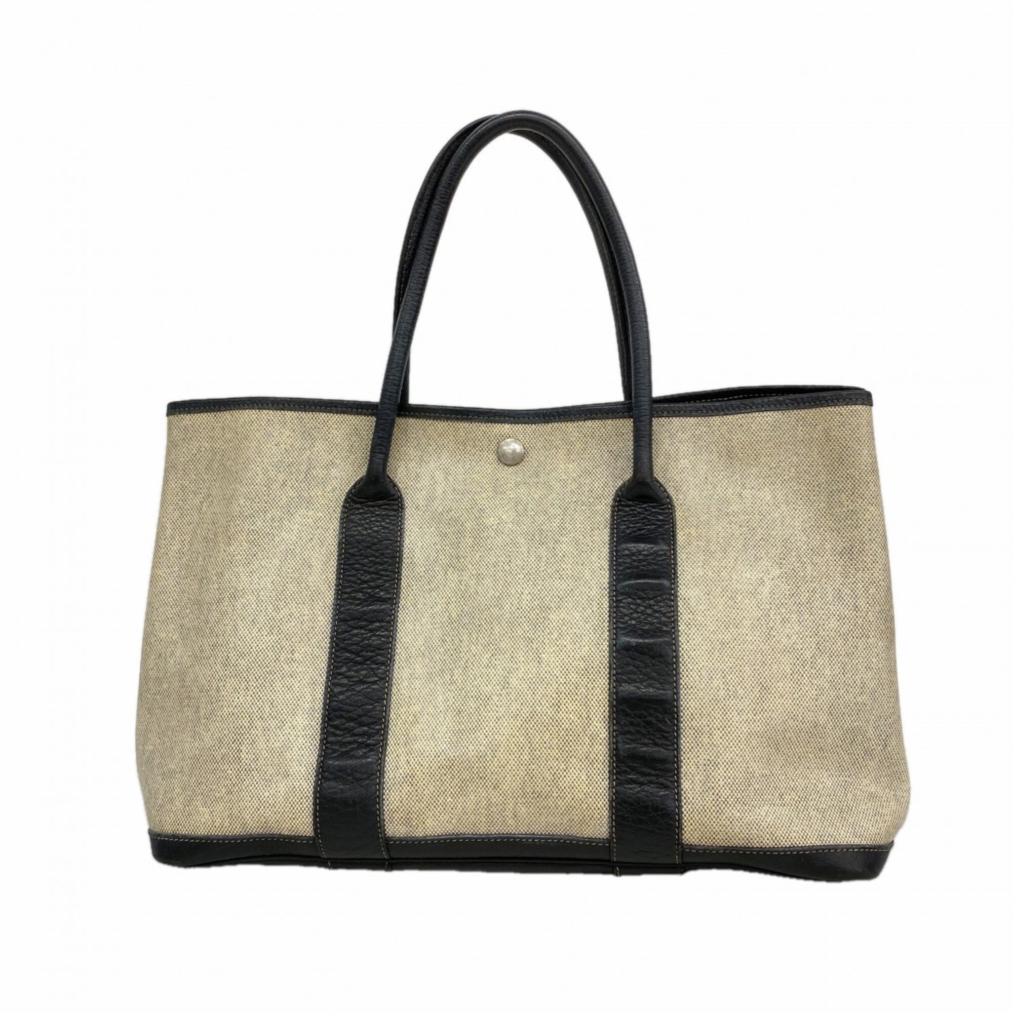 Hermes Black Toile H Tote Bag (Pre-Owned)
