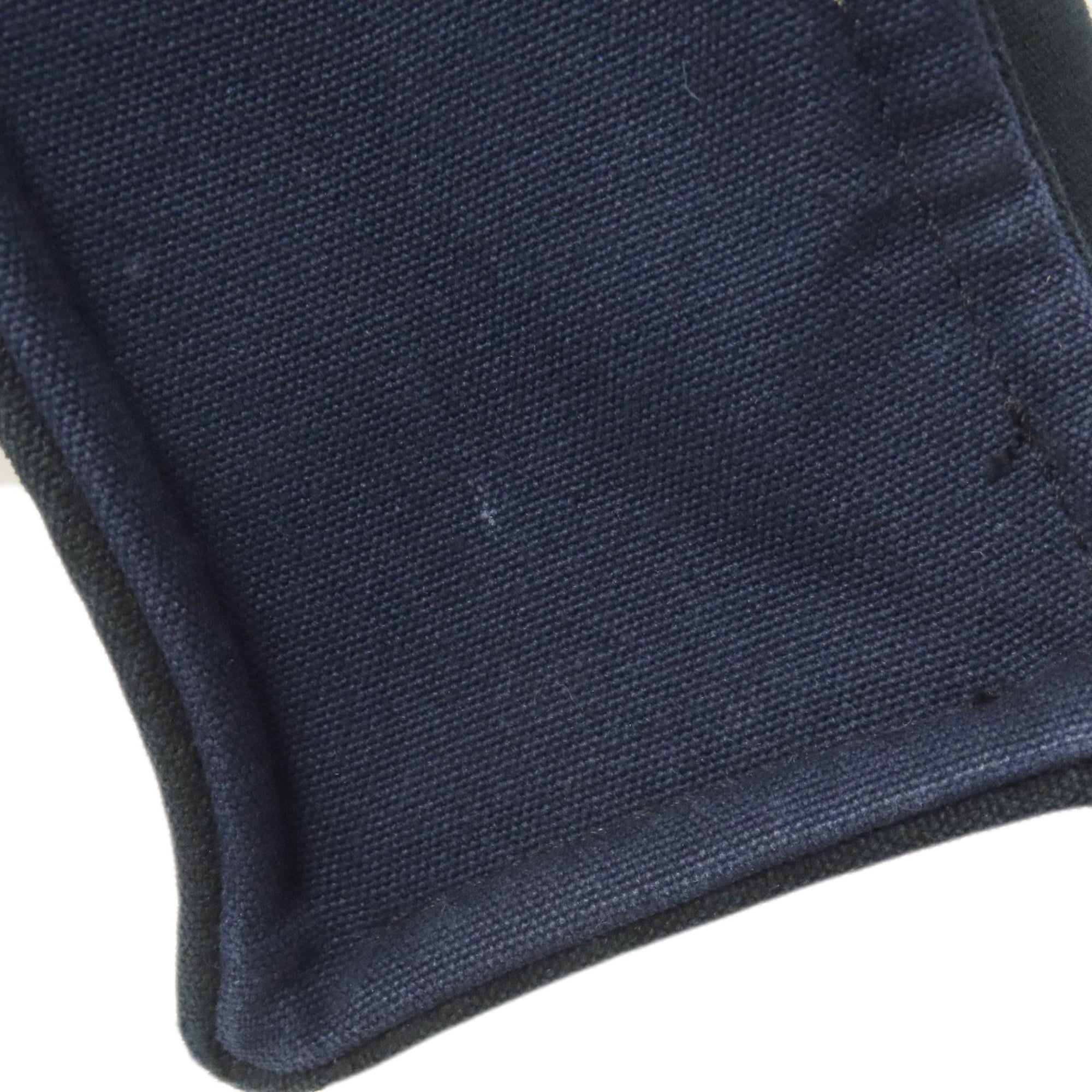 Hermes Navy Canvas Handbag (Pre-Owned)