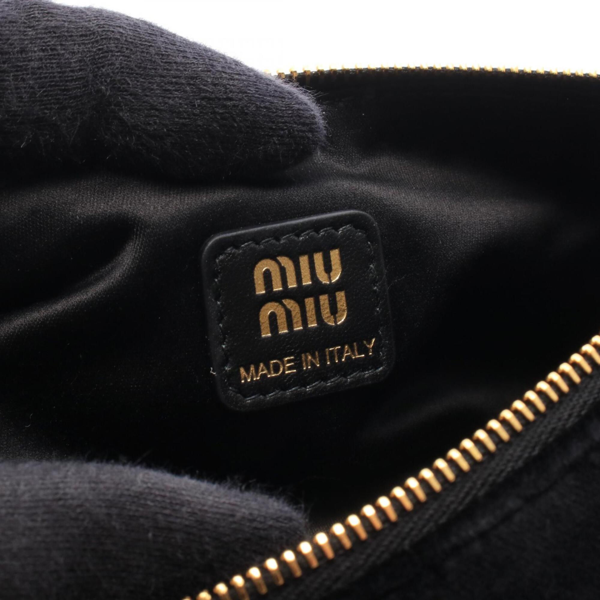 Miu Miu Black Fabric Leather Handbag (Pre-Owned)