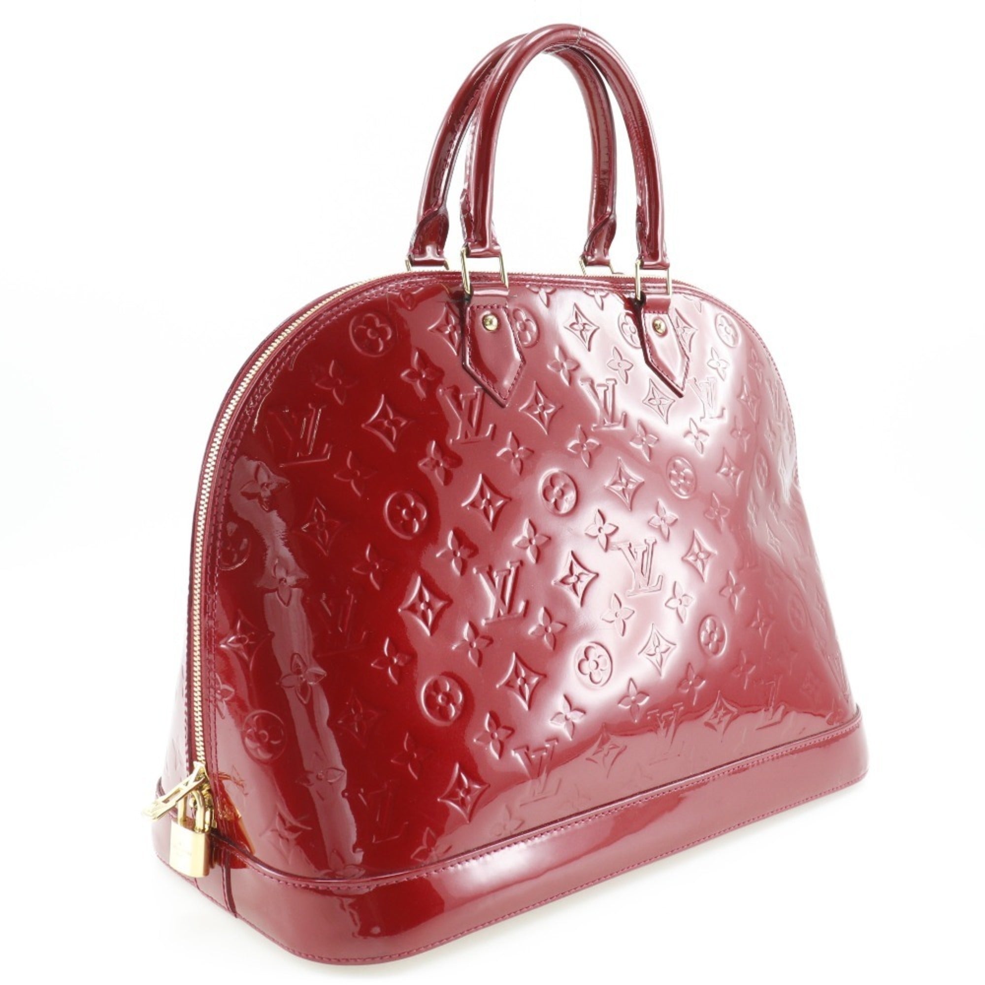 Louis Vuitton Pomme D'amour Red Color Monogram Vernis Handbag (Pre-Owned)