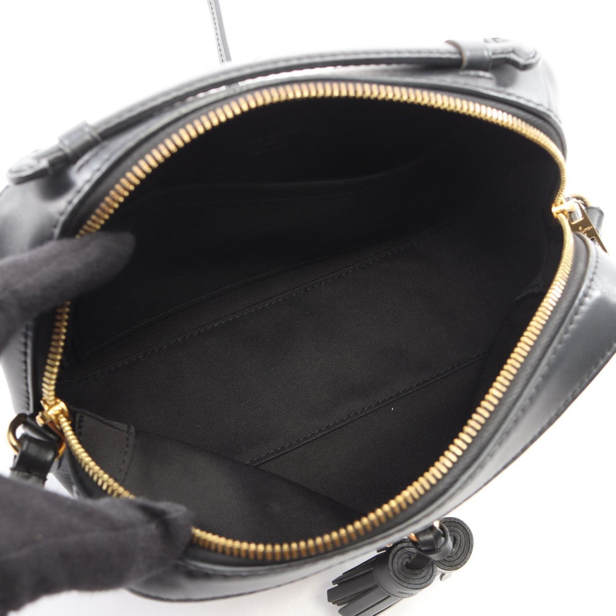 Louis Vuitton Black Brown Pvc Coated Canvas Leather Handbag Shoulder Bag (Pre-Owned)