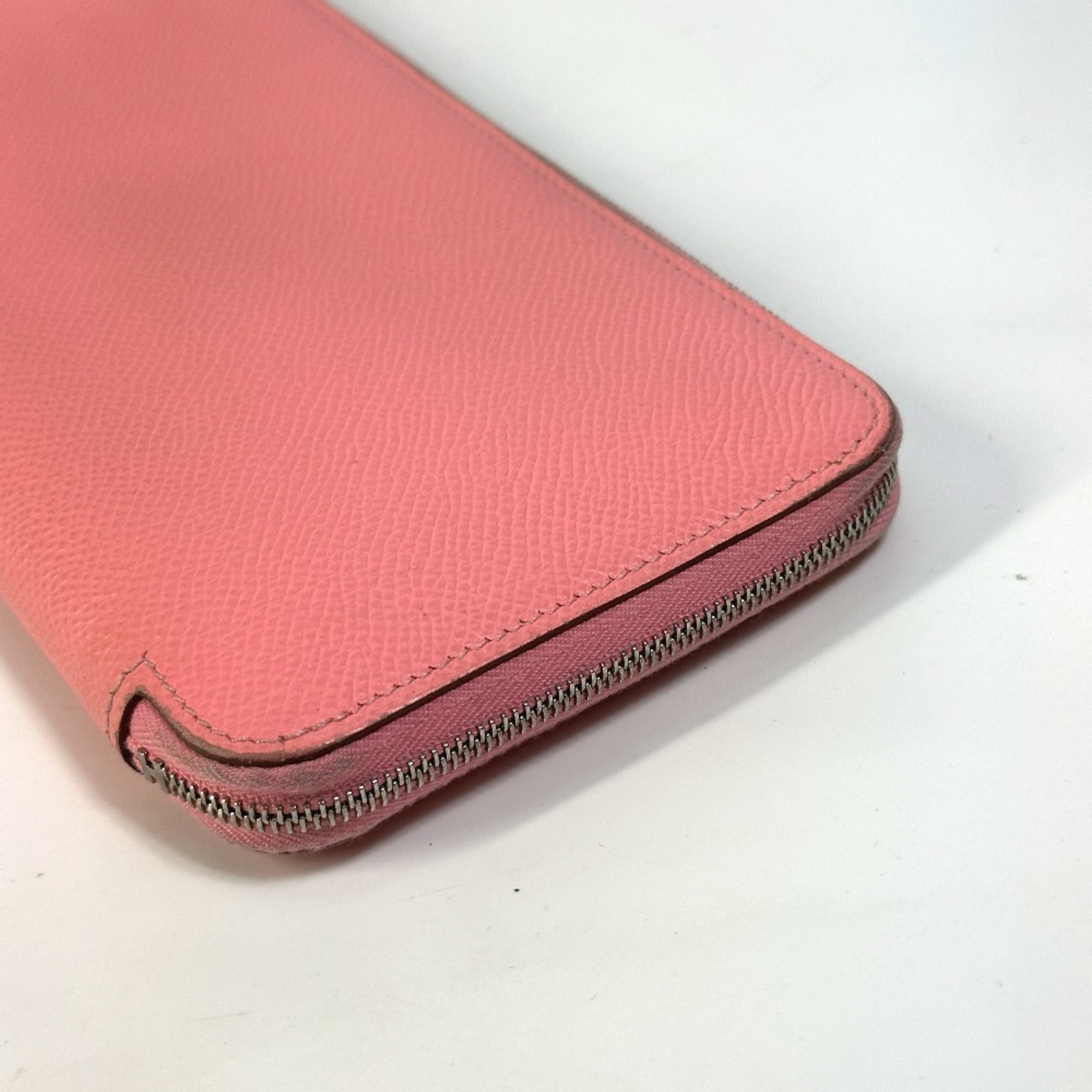 Hermes Silk'in Pink Epsom Leather Long Wallet (Bi-Fold) (Pre-Owned)