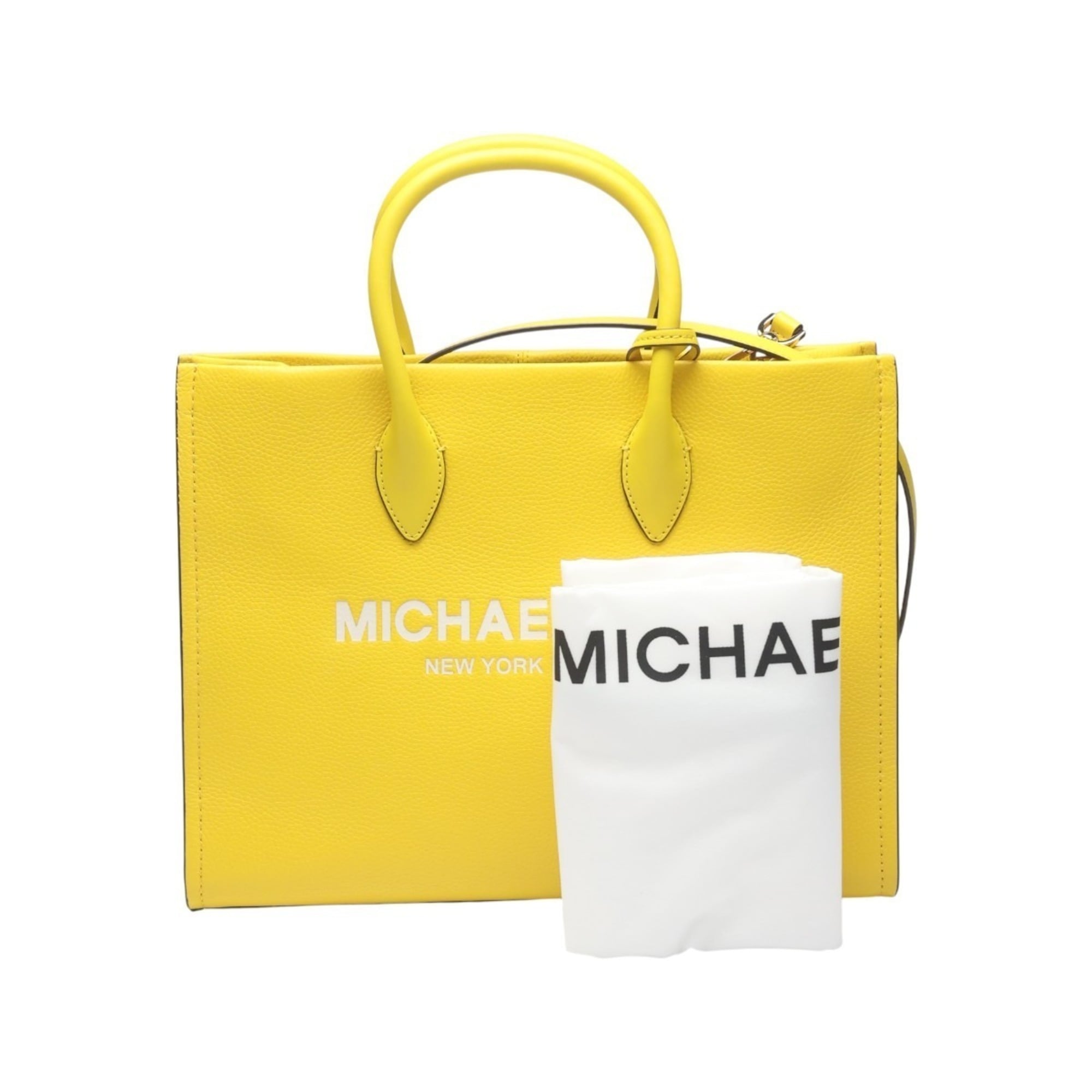 Michael Kors Yellow Leather Handbag Shoulder Bag (Pre-Owned)