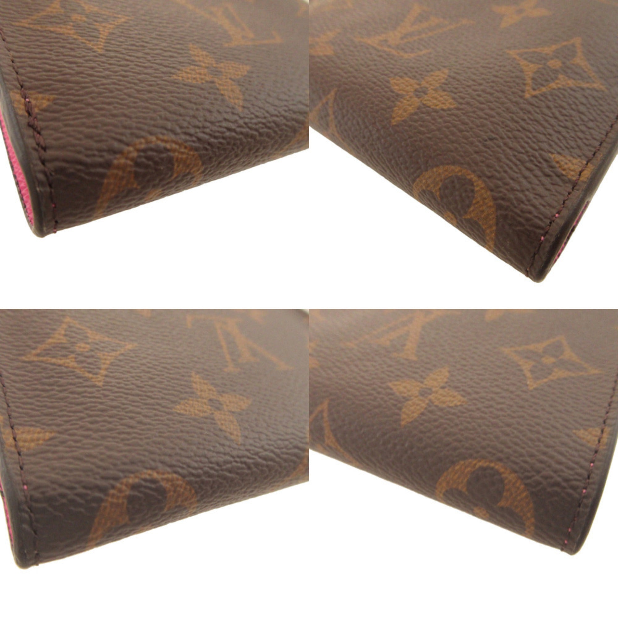Louis Vuitton Brown Monogram Pink Monogram Wallet (Bi-Fold) (Pre-Owned)