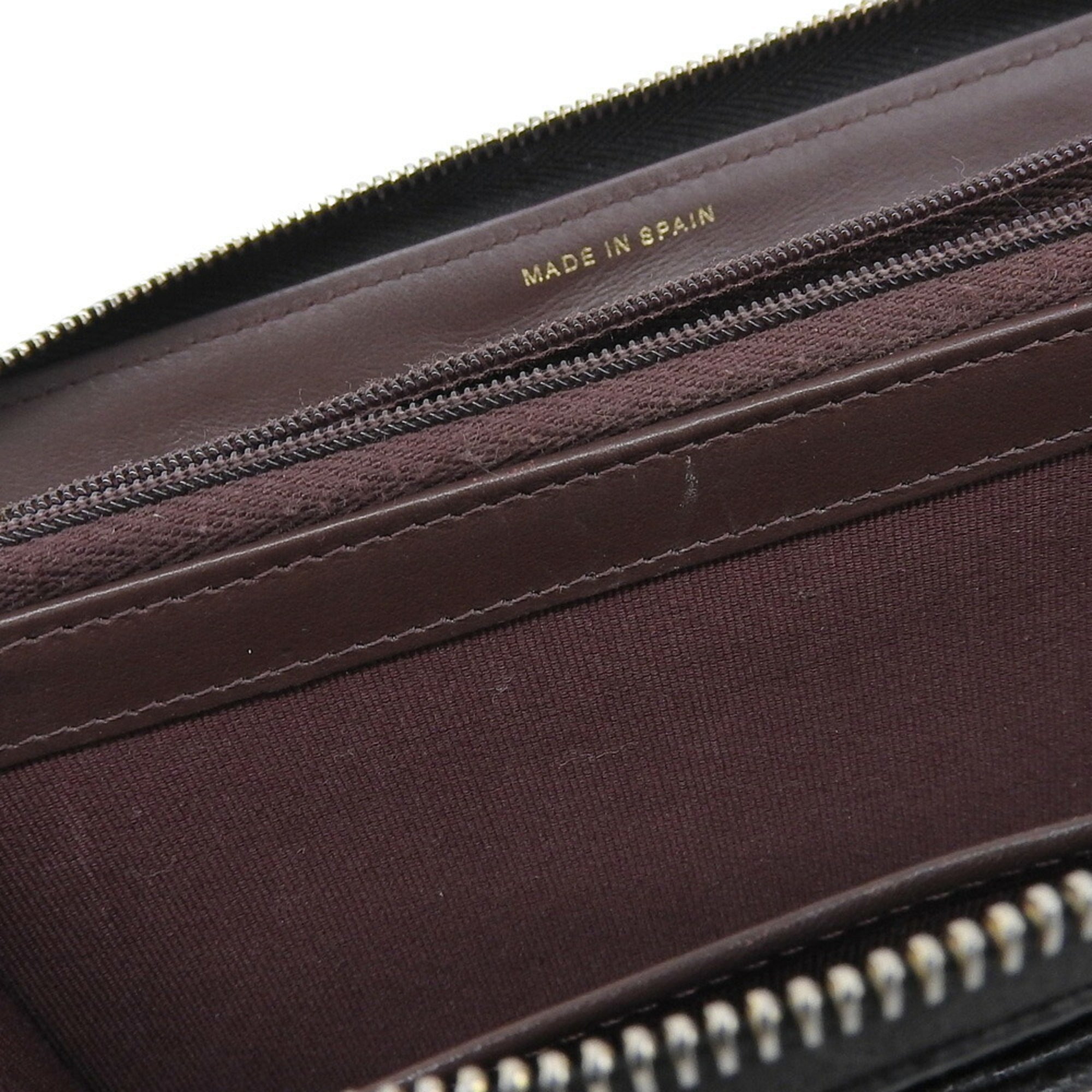 Chanel Black Grained Calfskin Long Wallet (Bi-Fold) (Pre-Owned)