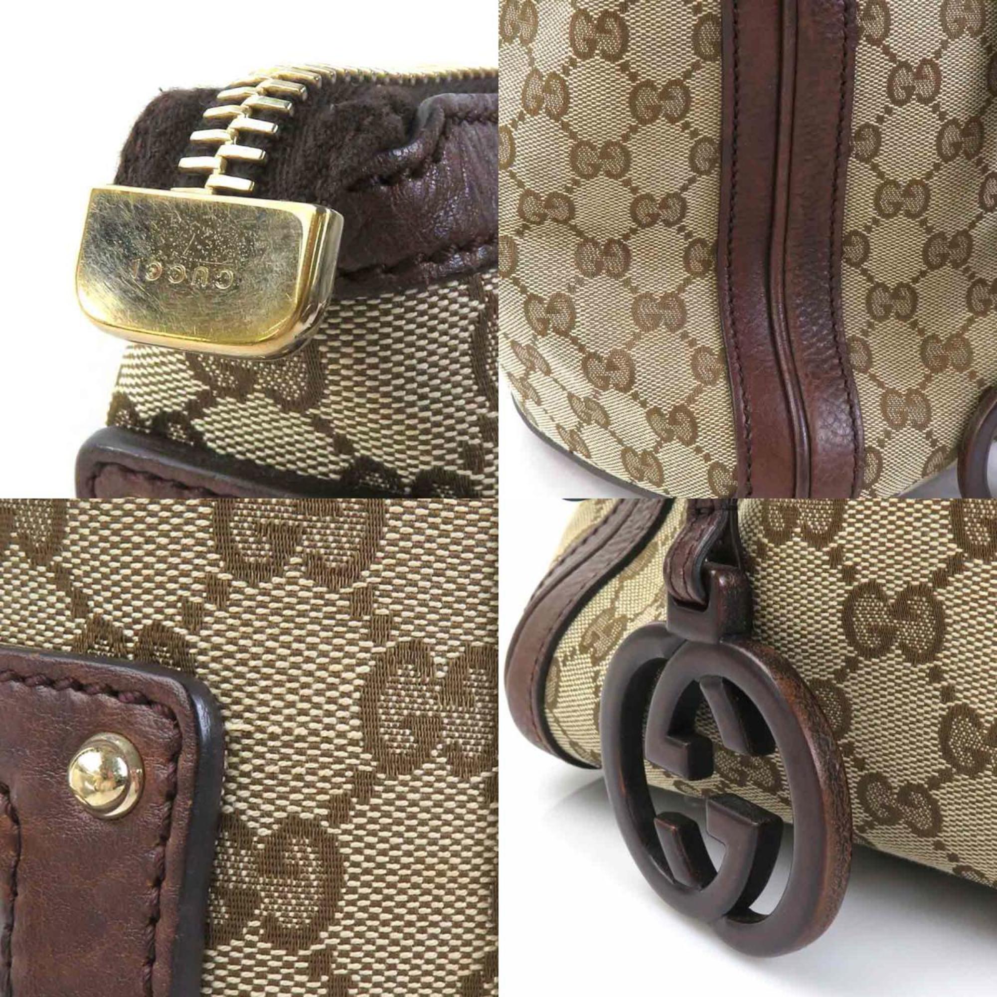 Gucci Brown Gg Canvas Handbag Shoulder Bag (Pre-Owned)