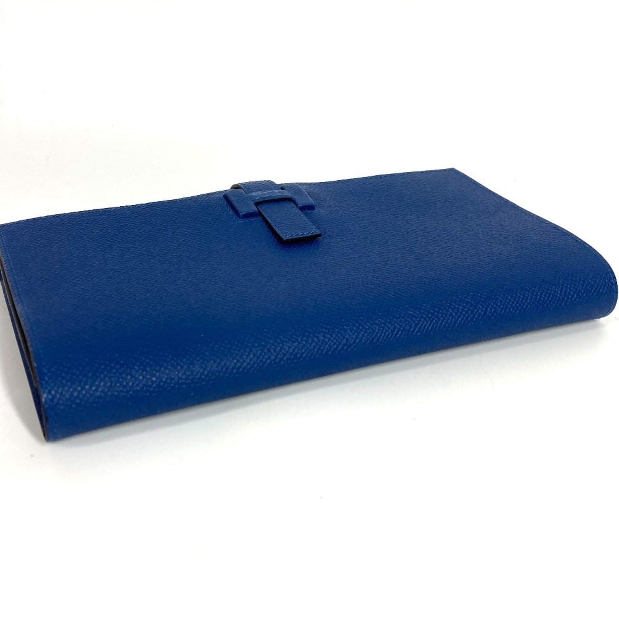 Hermes Blue Epsom Leather Long Wallet (Bi-Fold) (Pre-Owned)