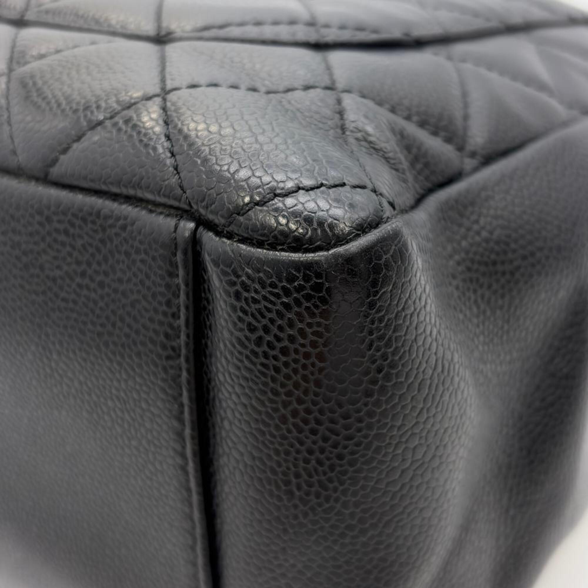 Chanel Black Grained Calfskin Tote Bag (Pre-Owned)