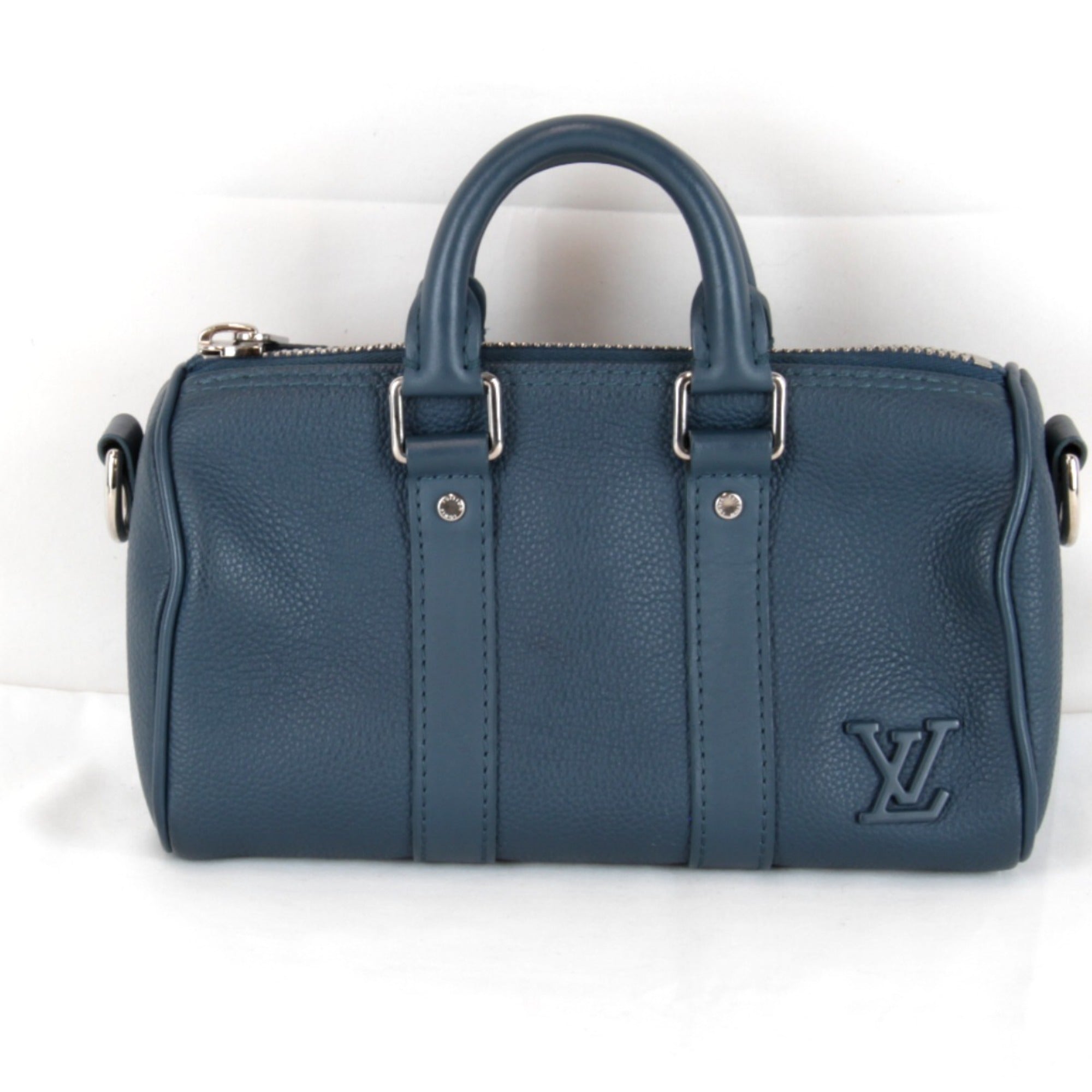 Louis Vuitton Blue Leather Handbag Shoulder Bag (Pre-Owned)