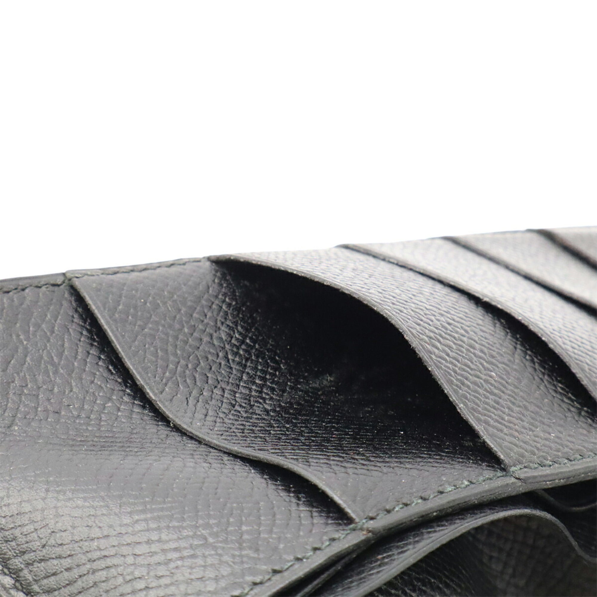 Hermes Black Epsom Leather Long Bill Wallet (Bi-Fold) (Pre-Owned)