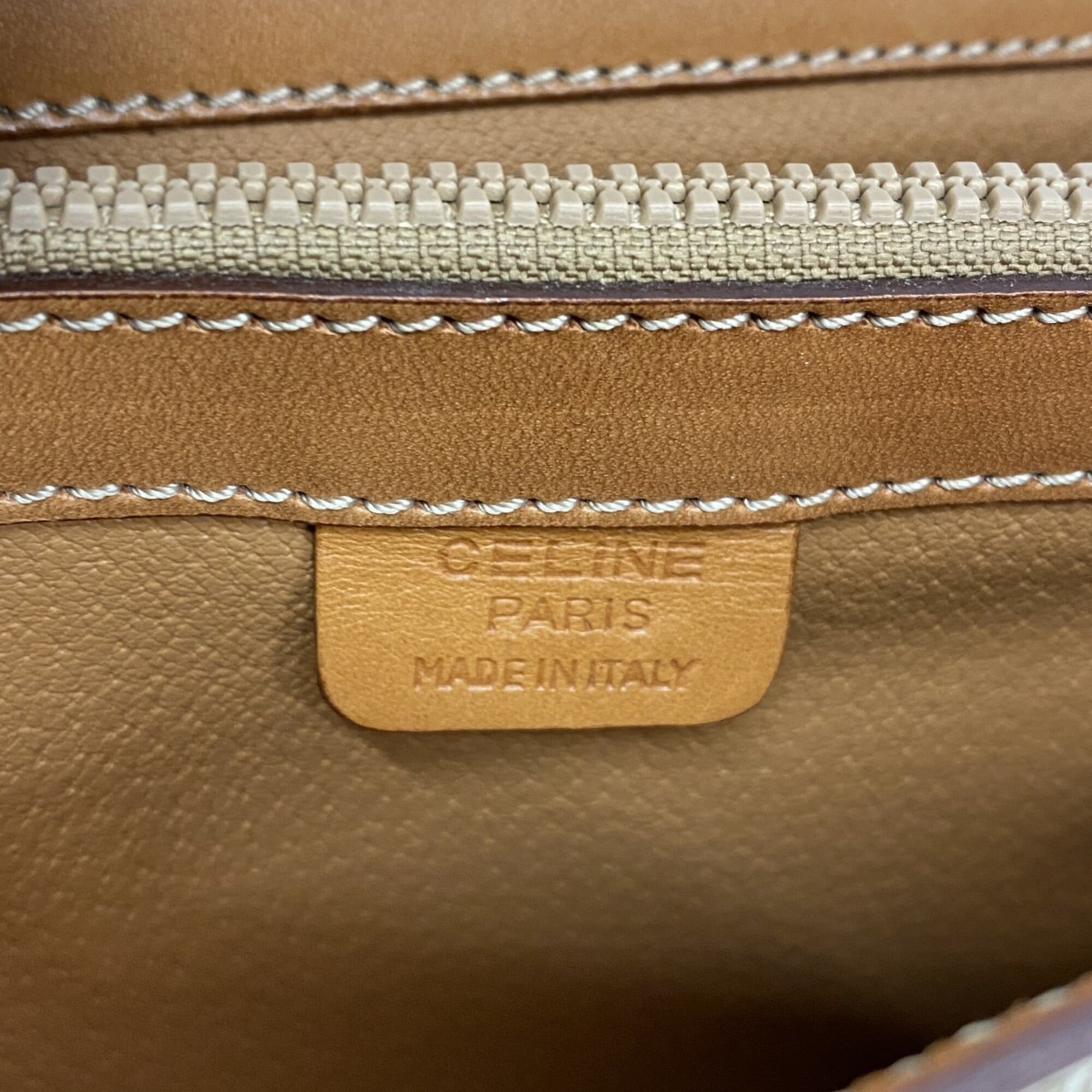 Celine Beige Brown Pvc Handbag (Pre-Owned)