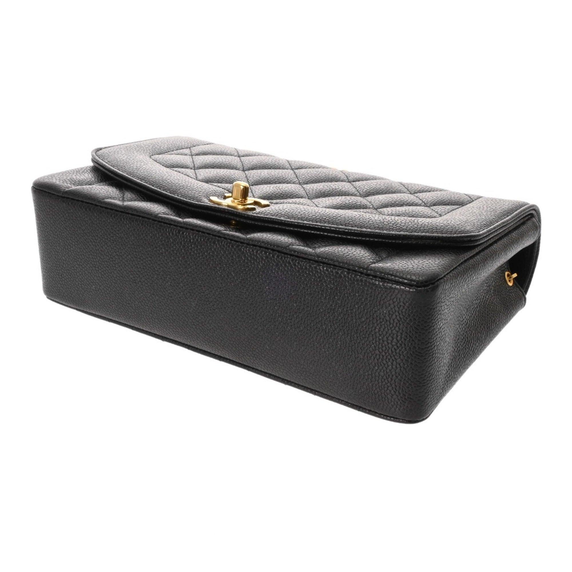Chanel Black Grained Calfskin Shoulder Bag (Pre-Owned)