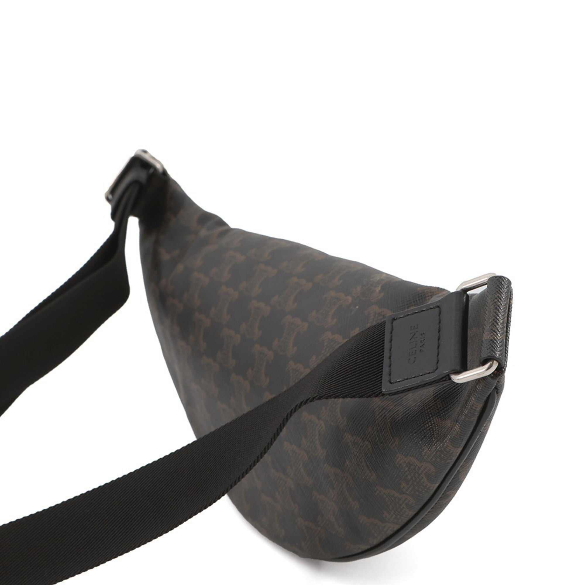 Celine Black Brown Pvc Handbag Sling Bag (Pre-Owned)