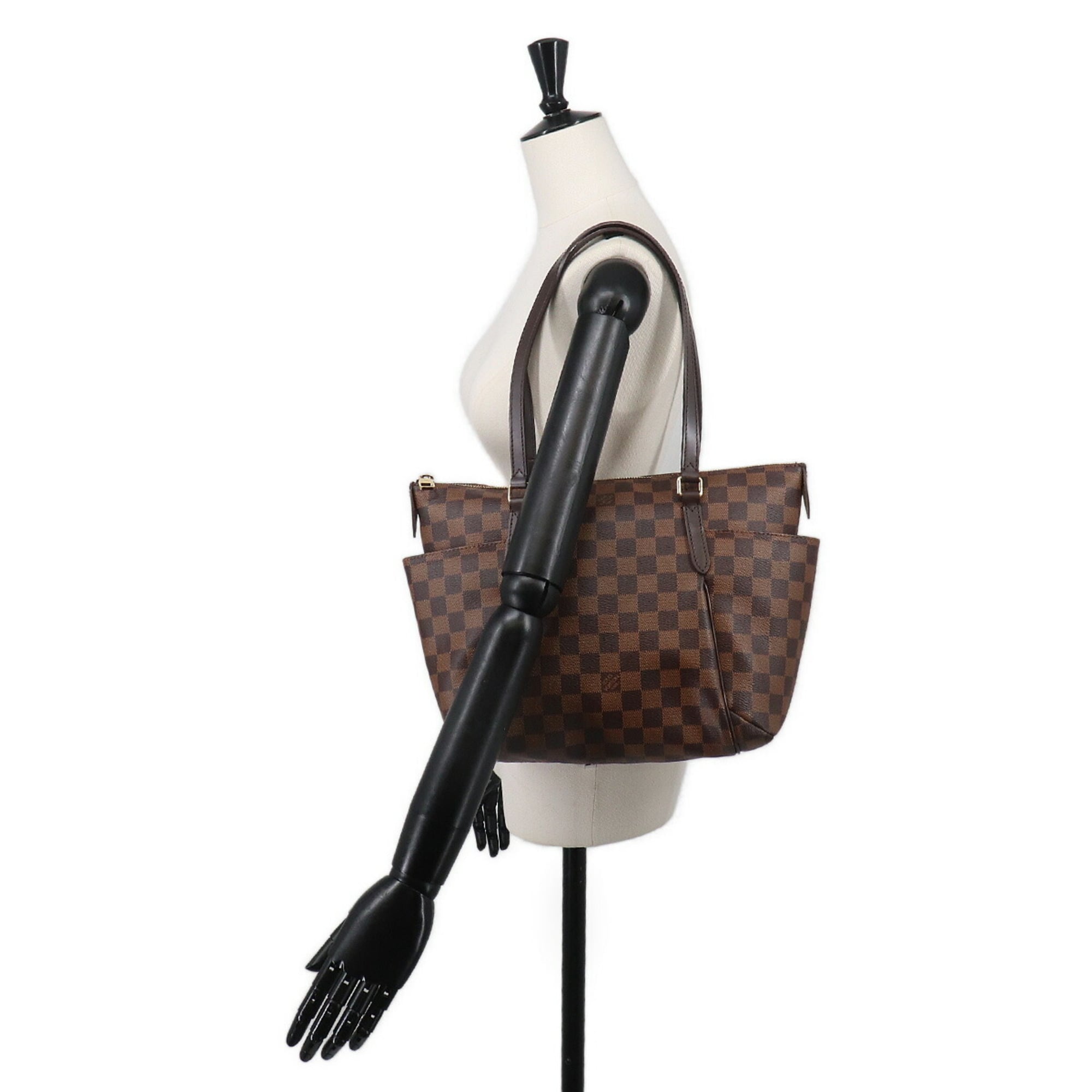 Louis Vuitton Brown Damier Canvas Ebene Damier Canvas Handbag Tote Bag (Pre-Owned)