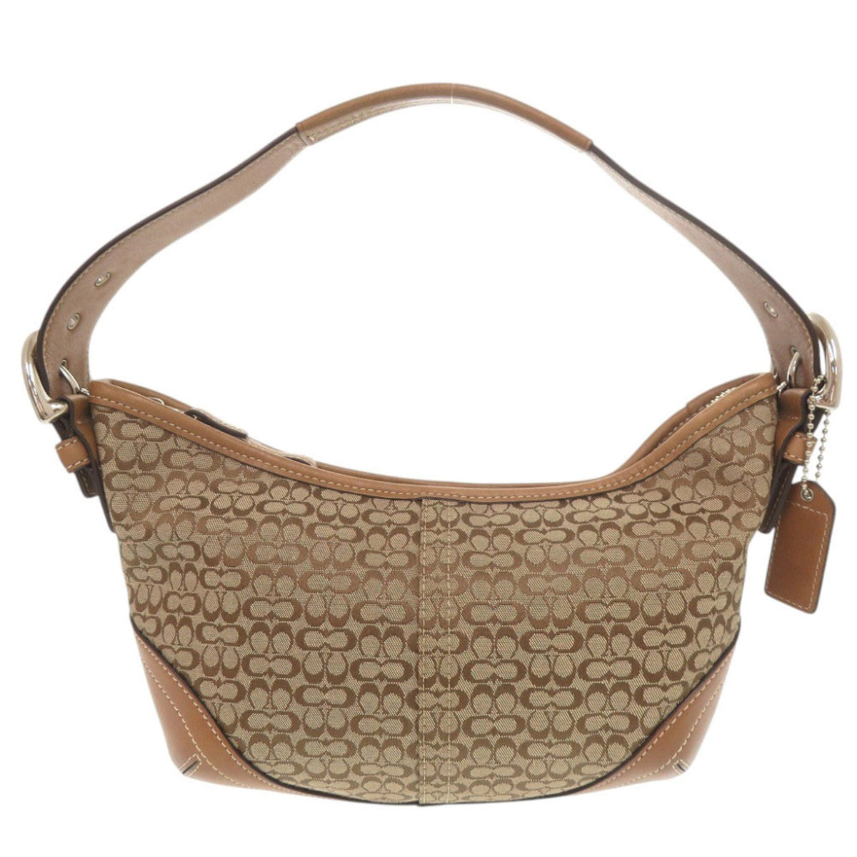 Coach Brown Canvas Leather Shoulder Bag (Pre-Owned)