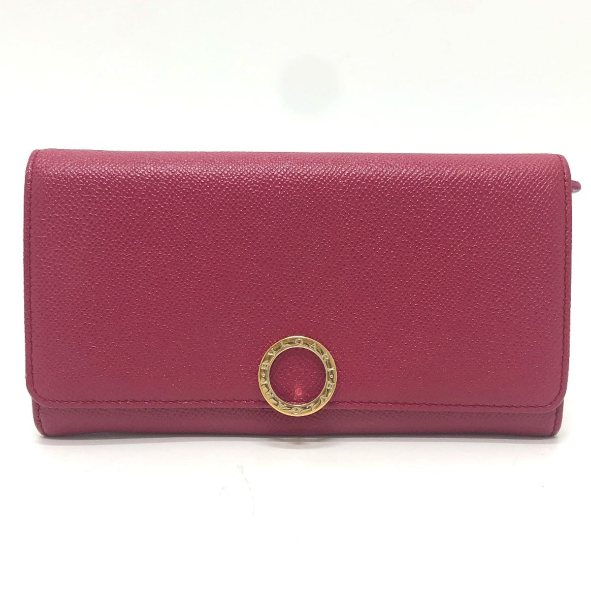 Bvlgari Red Color Leather Wallet (Bi-Fold) (Pre-Owned)