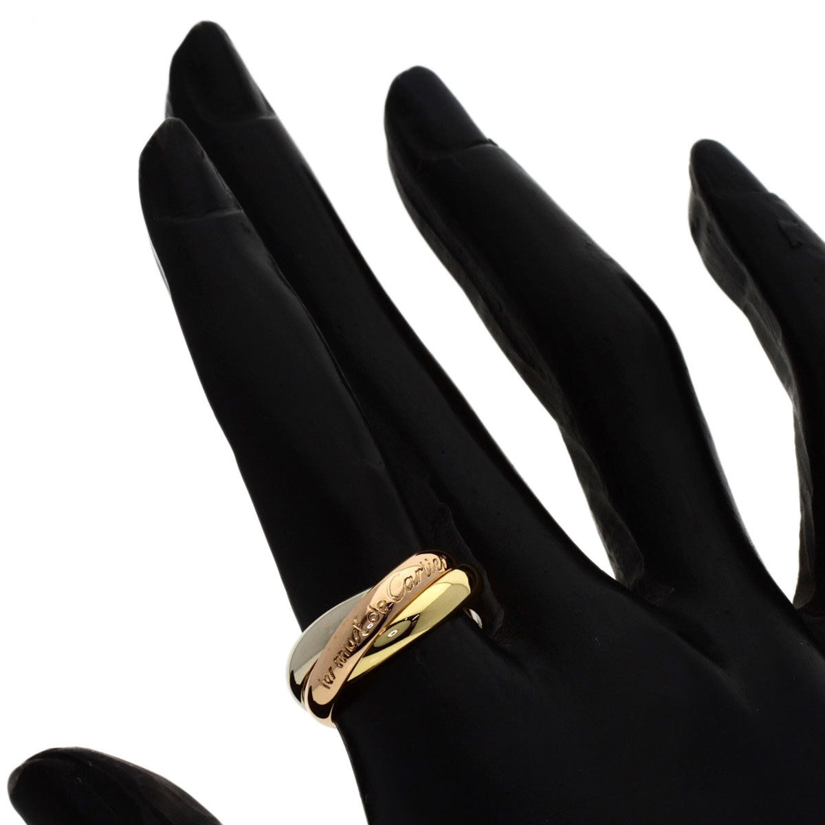 Cartier Trinity Pink White Yellow Band Ring (Pre-Owned)