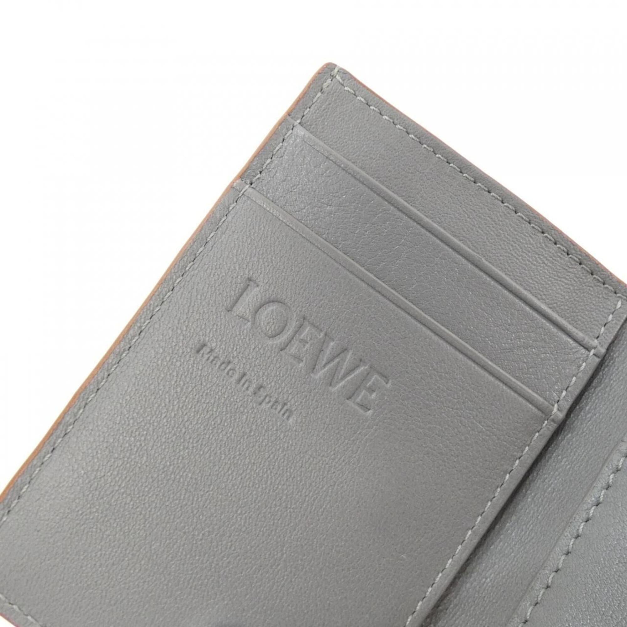 Loewe Gray Leather Wallet (Tri-Fold) (Pre-Owned)