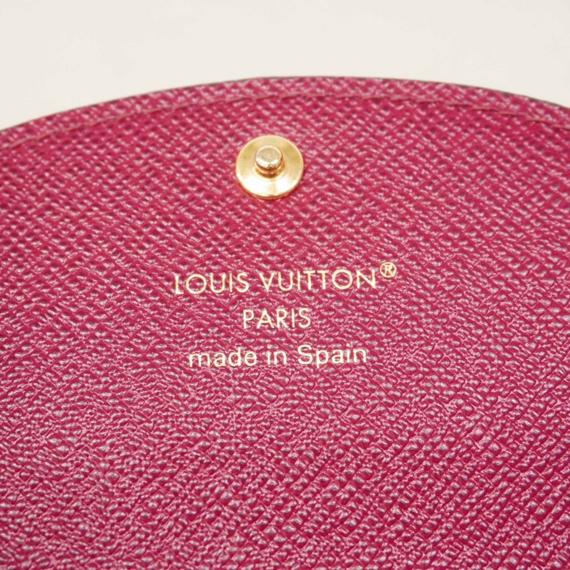 Louis Vuitton Brown Fuchsia Coin Purse/Coin Case (Pre-Owned)