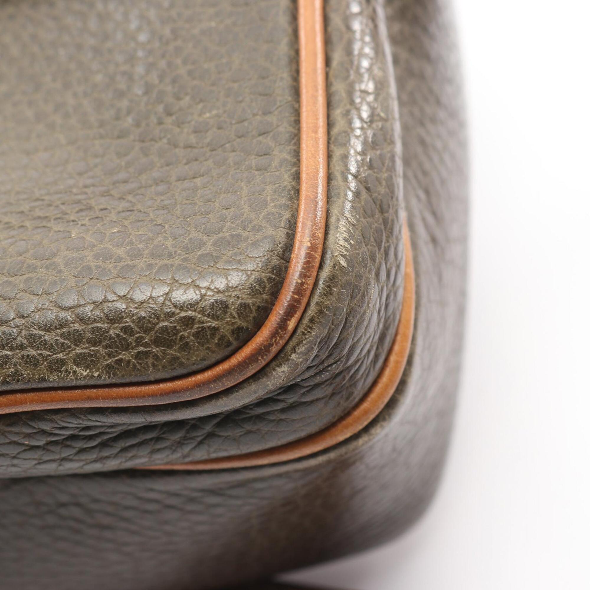 Celine Brown Khaki Leather Handbag Shoulder Bag (Pre-Owned)