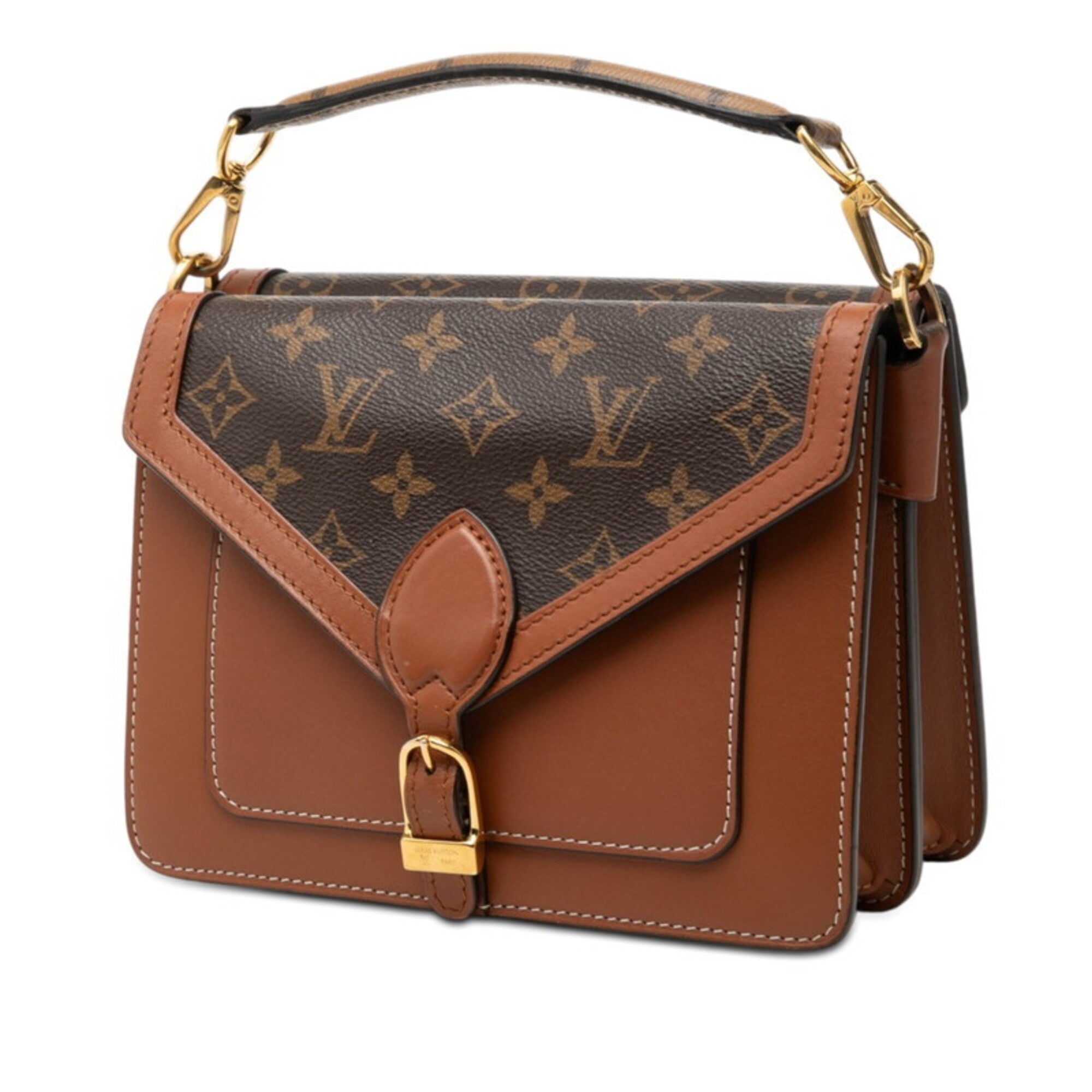 Louis Vuitton Brown Pvc Leather Handbag Shoulder Bag (Pre-Owned)